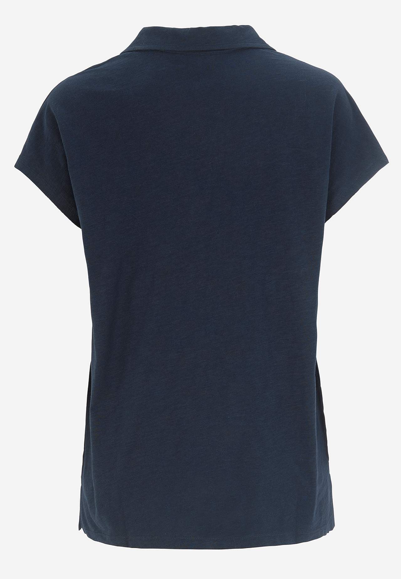 Jersey-Top mit Kragen