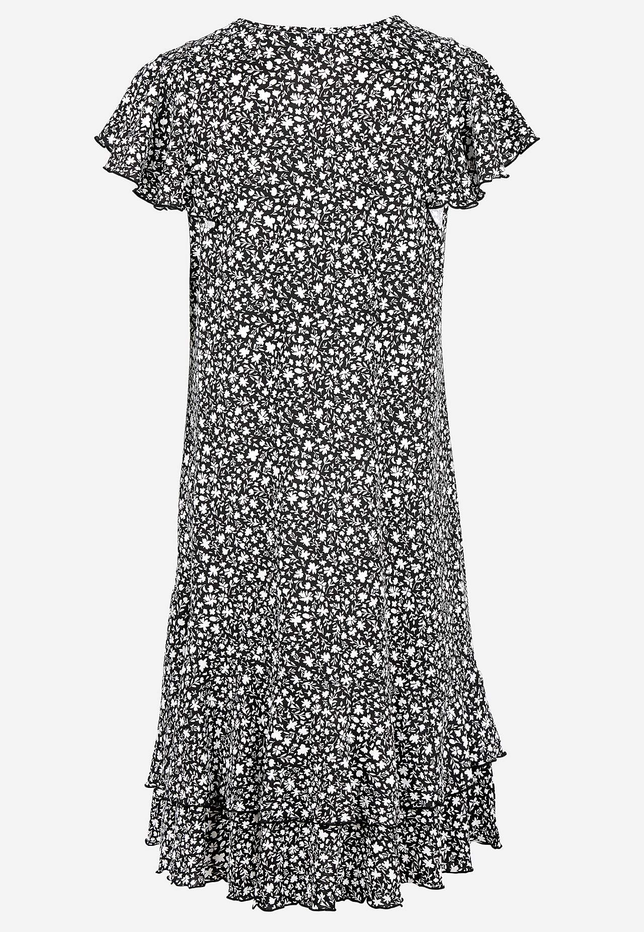 Jerseykleid mit Rüschenröcken