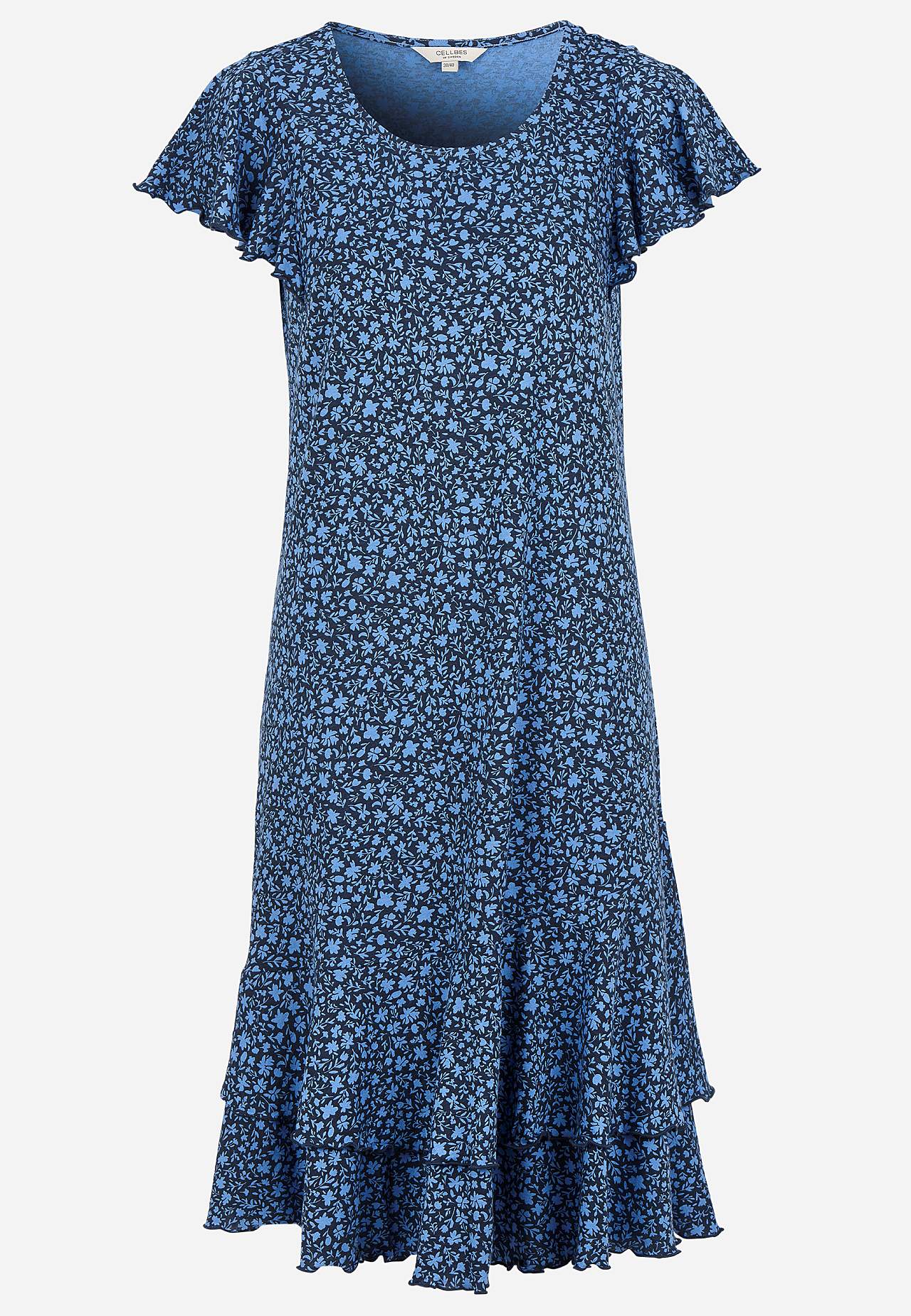 Jerseykleid mit Rüschenröcken