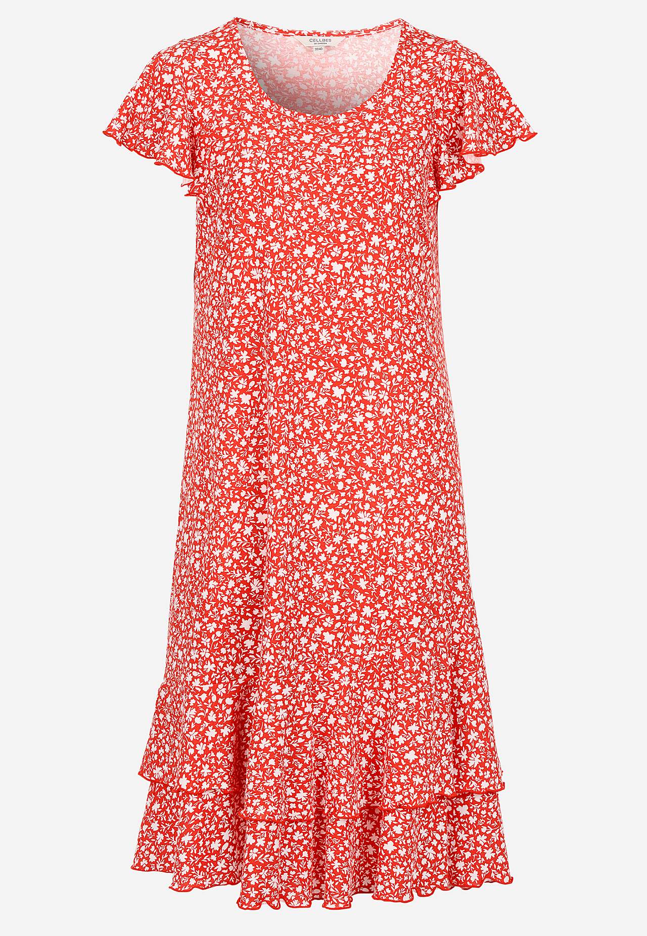 Jerseykleid mit Rüschenröcken