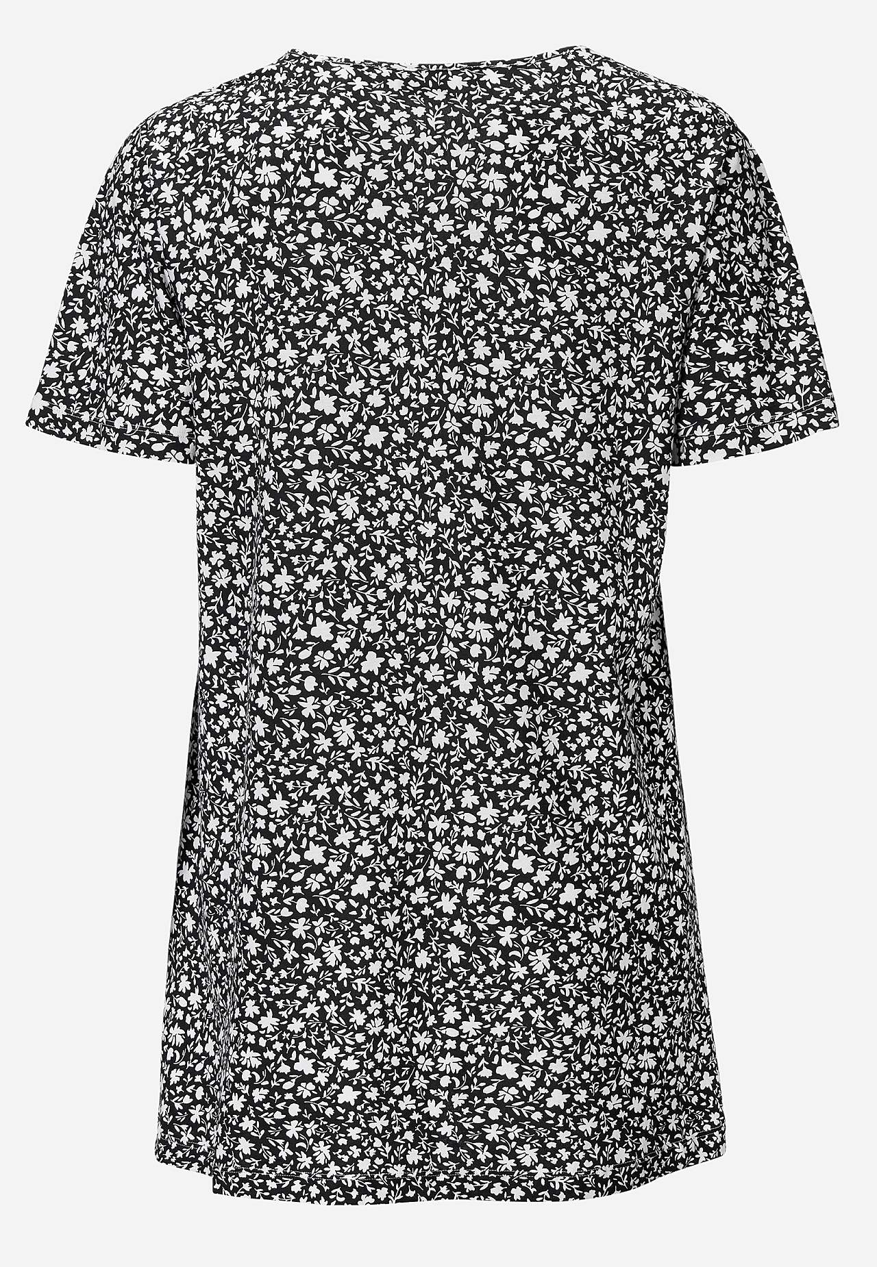 Jersey-Tunika mit kleinen Blumen