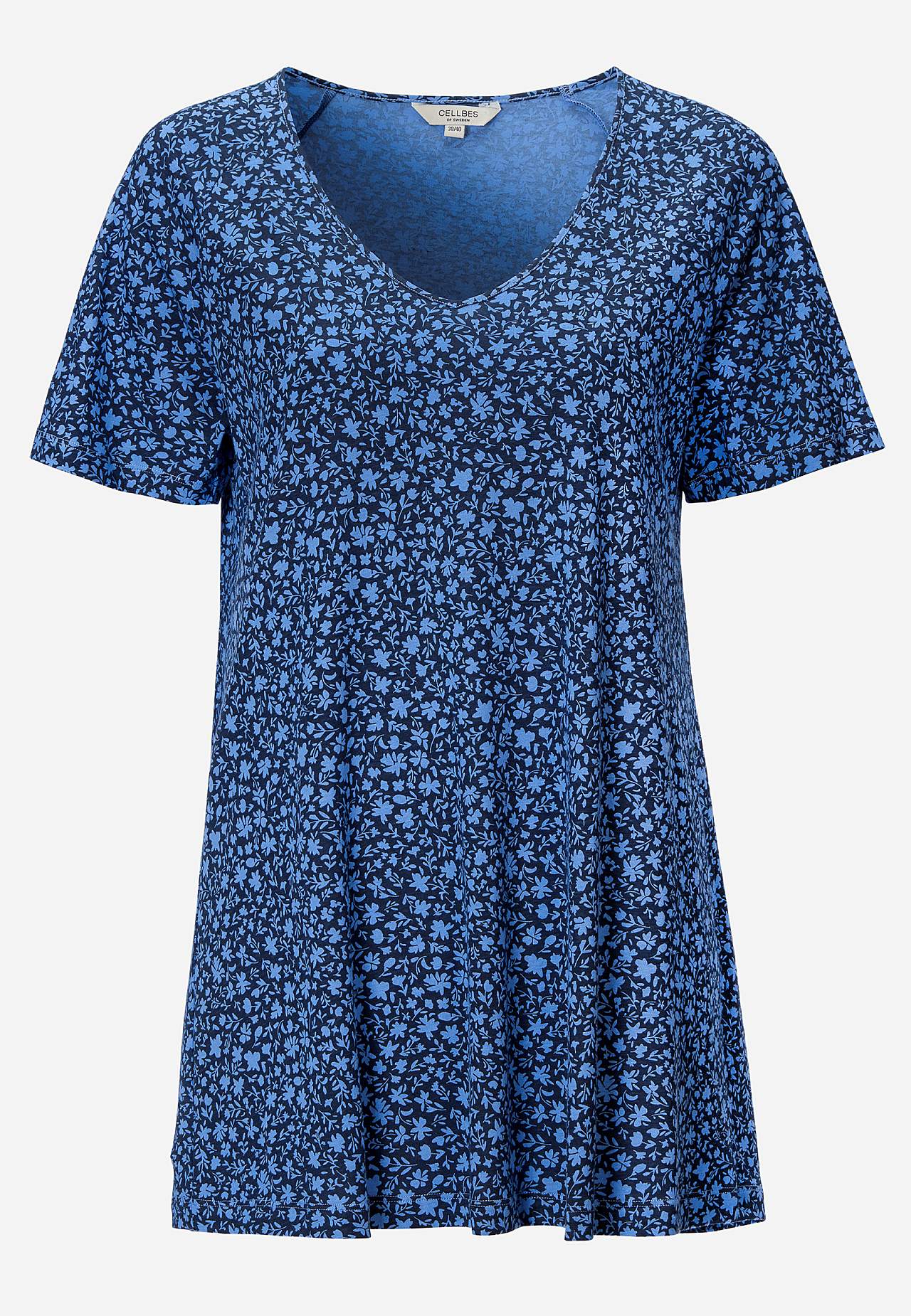 Jersey-Tunika mit kleinen Blumen