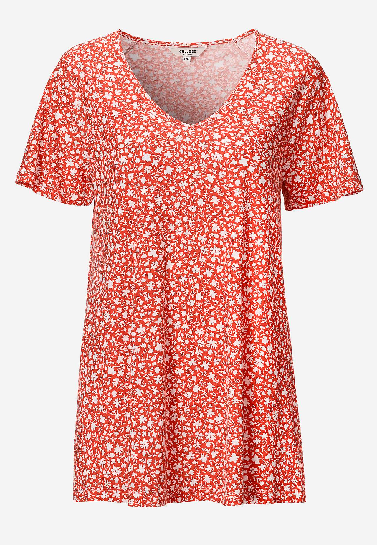 Jersey-Tunika mit kleinen Blumen