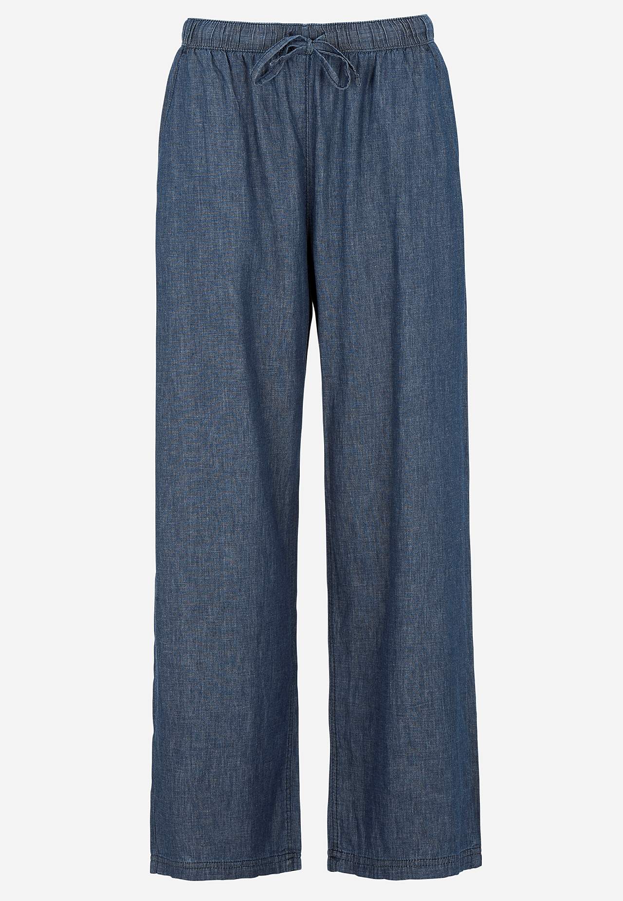 Hose aus Denim mit breiten Beinen