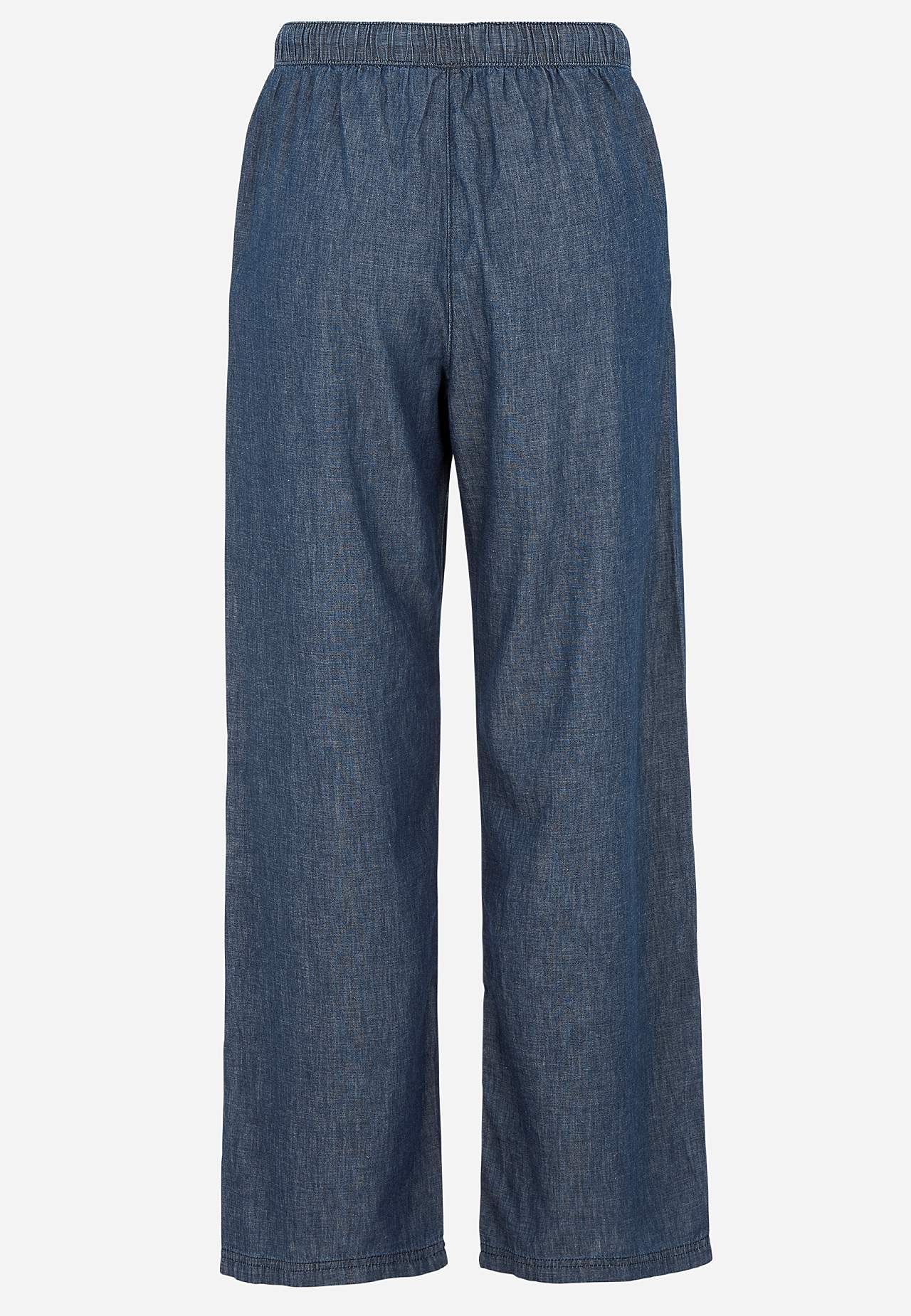 Hose aus Denim mit breiten Beinen