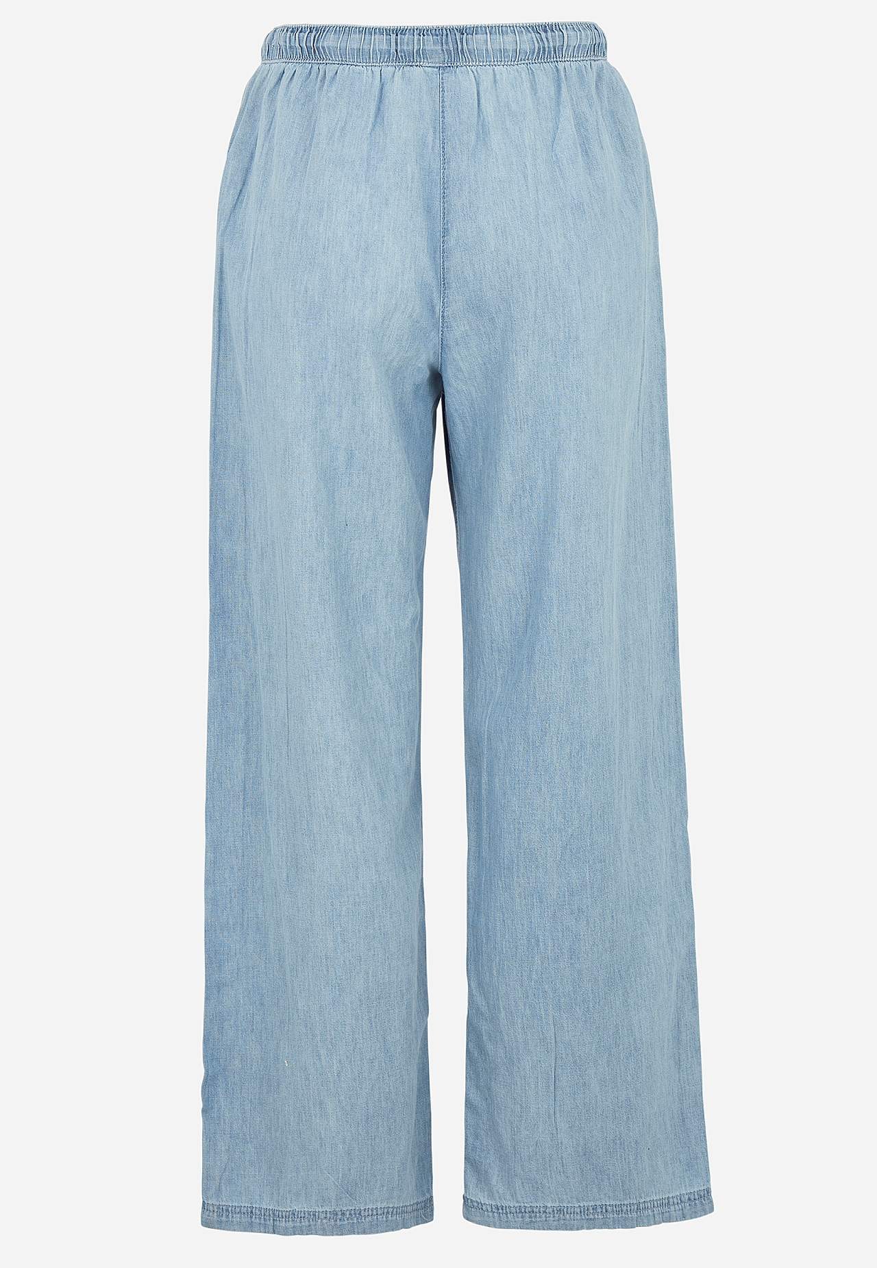 Hose aus Denim mit breiten Beinen