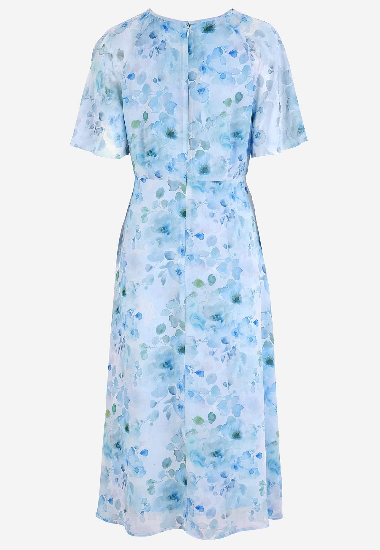 Blumiges Chiffon-Kleid