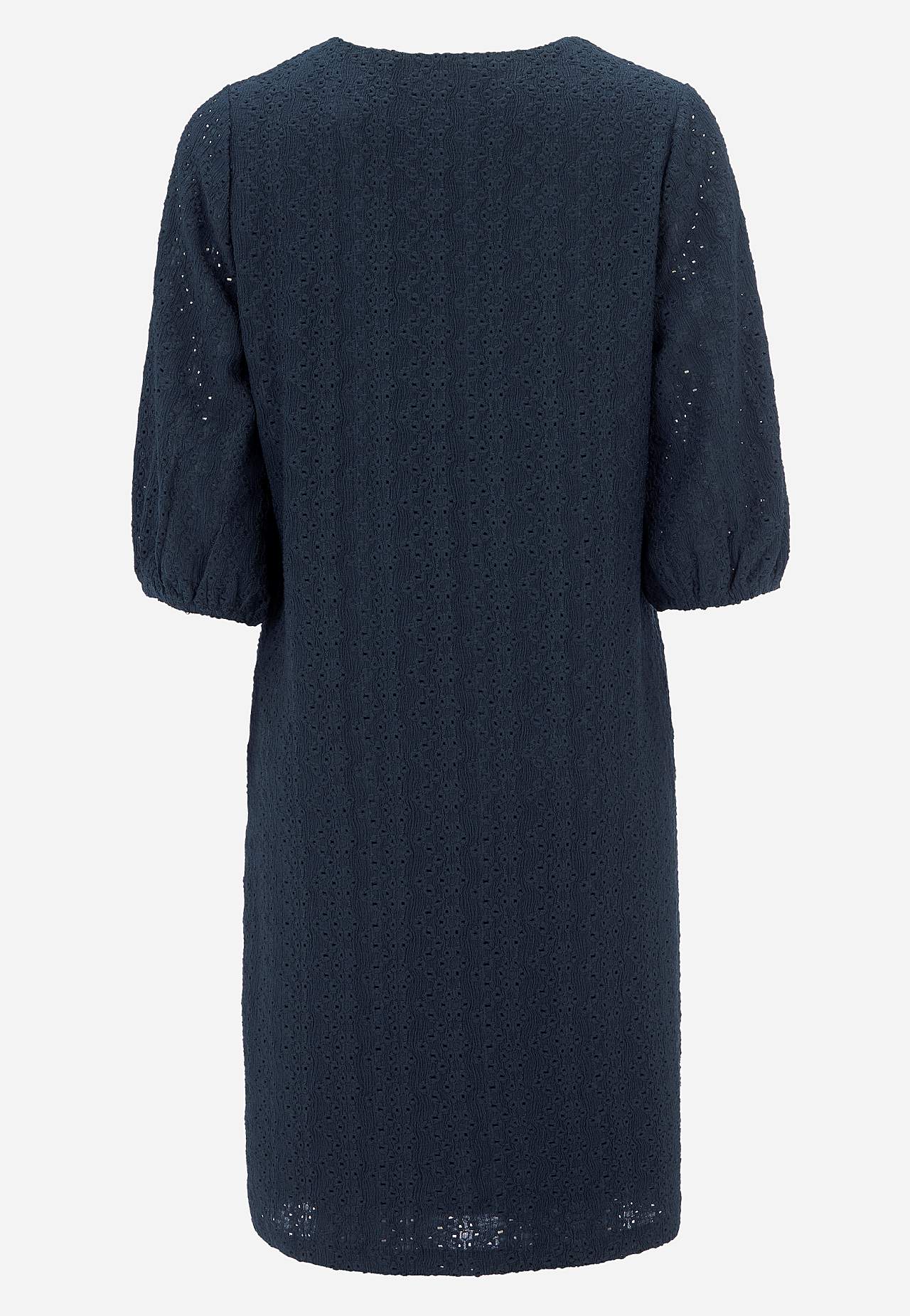 Jerseykleid mit Lochstickerei