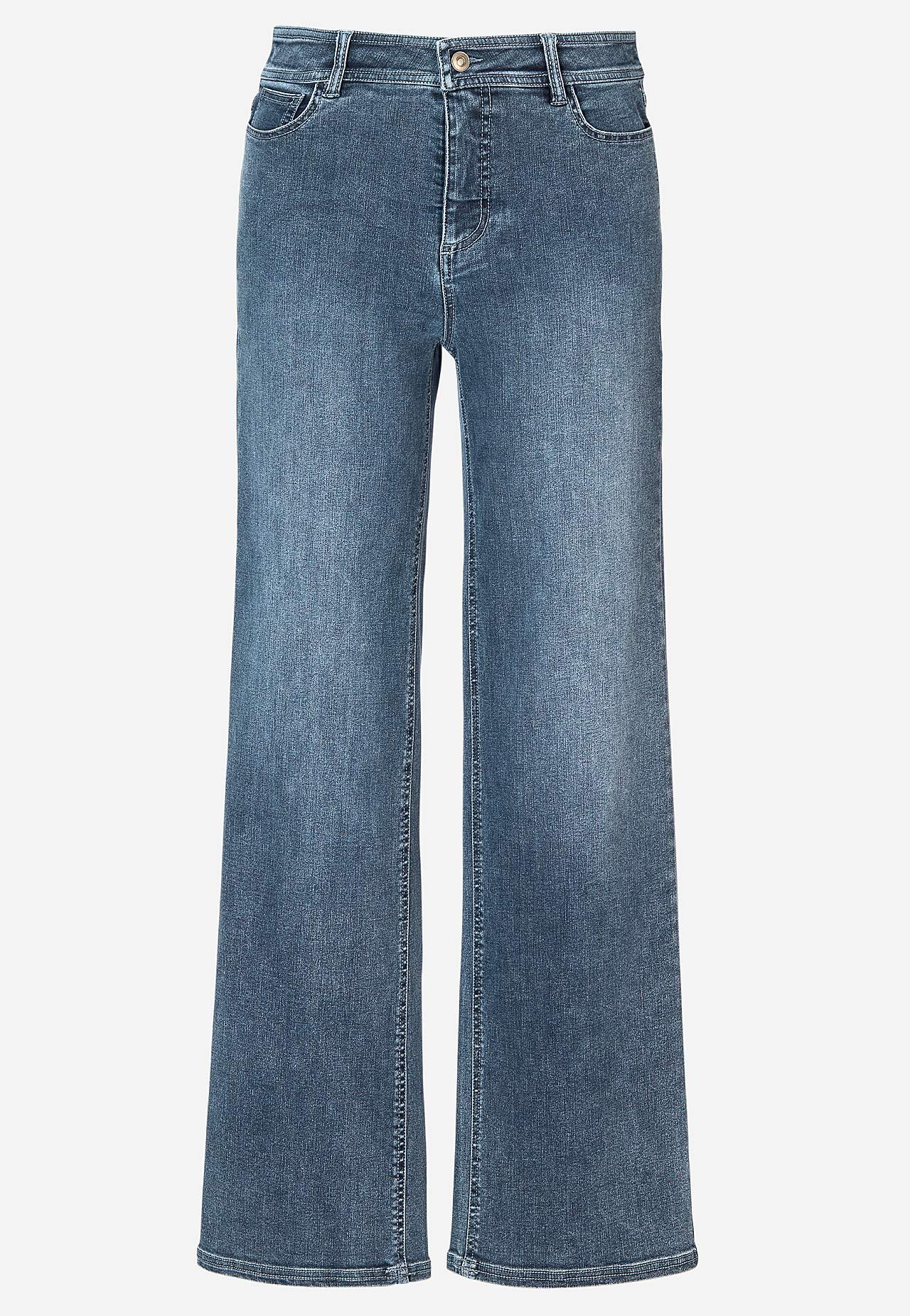 Breite Jeans aus superstretch Denim