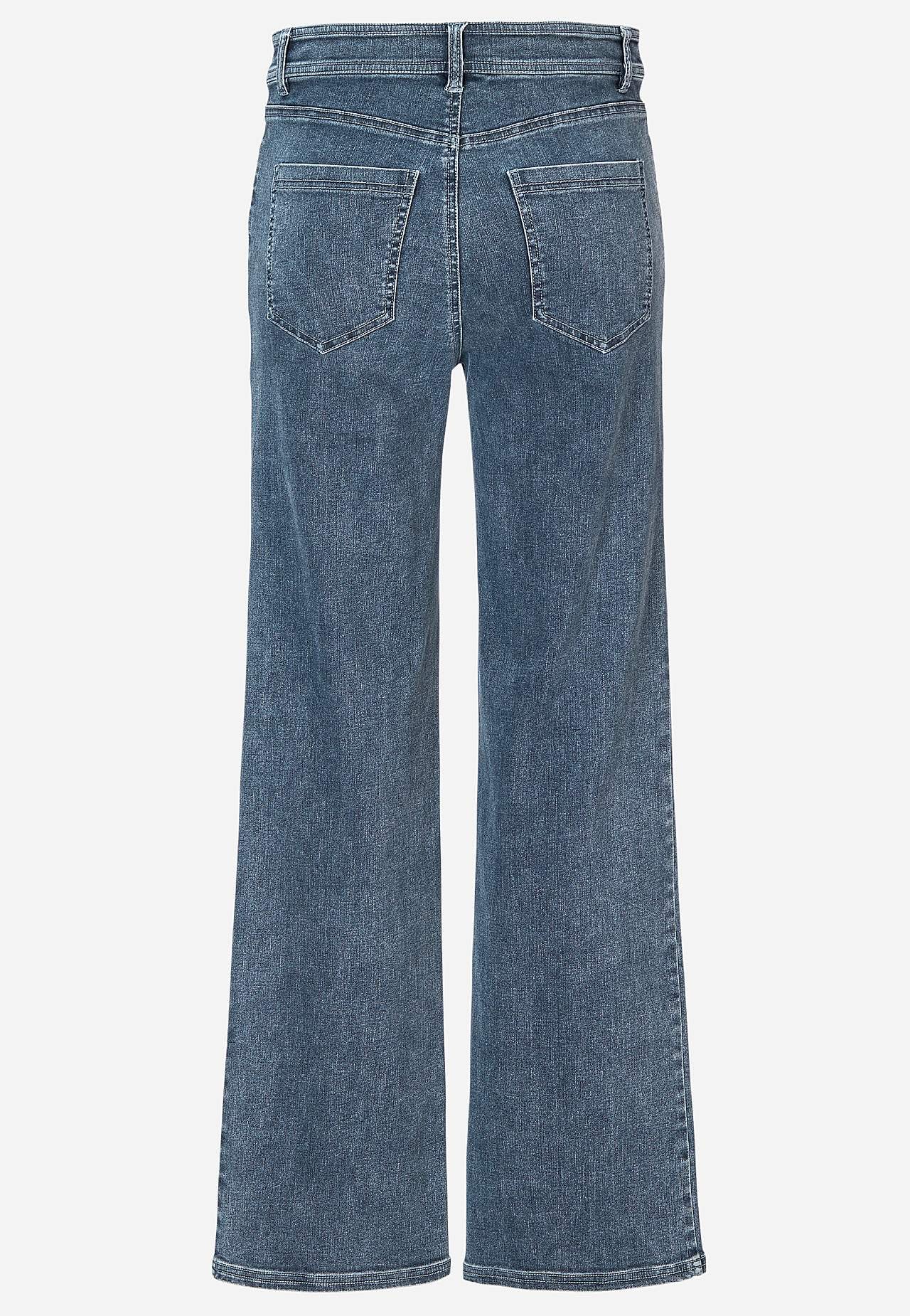 Breite Jeans aus superstretch Denim