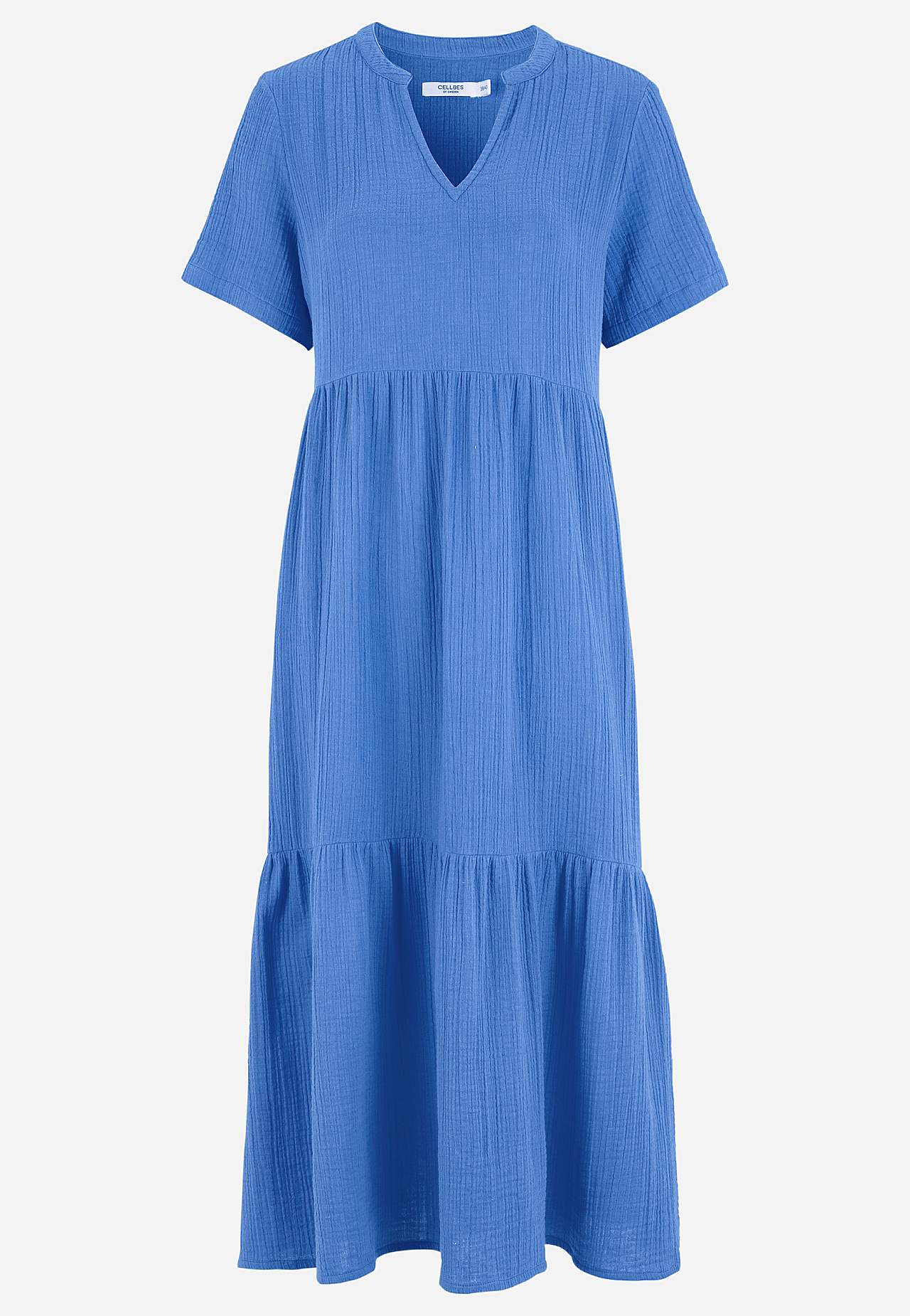Kleid aus zerknitterter Baumwolle
