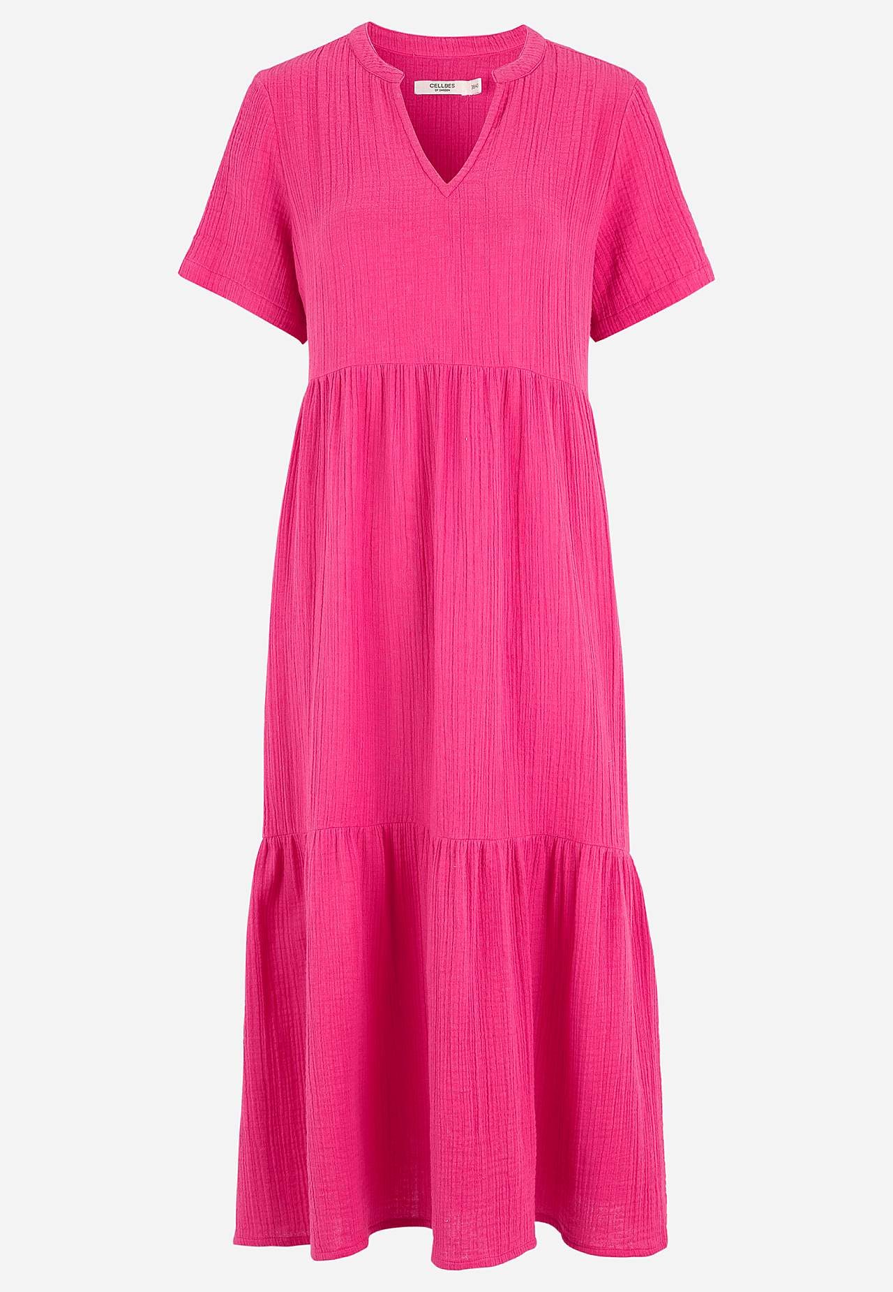 Kleid aus zerknitterter Baumwolle