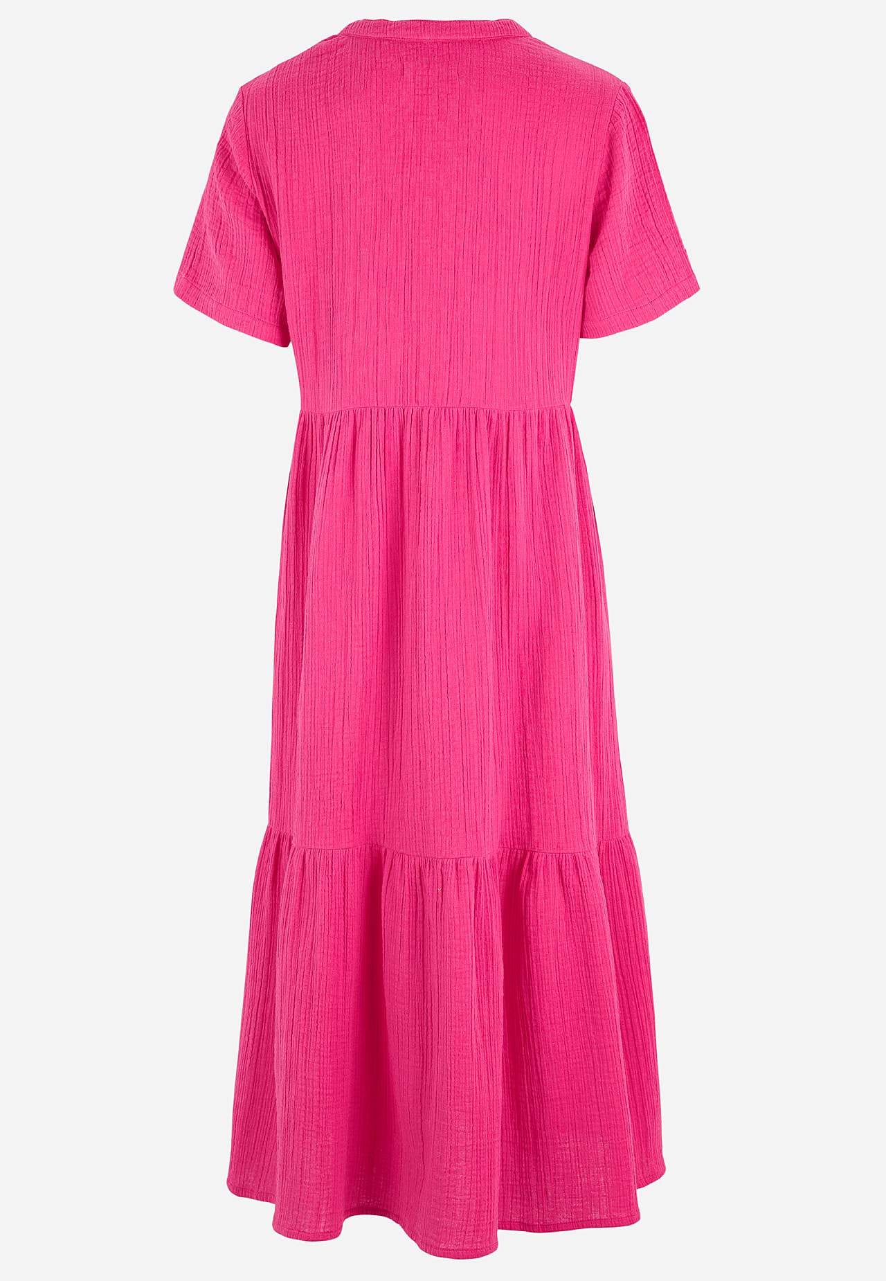 Kleid aus zerknitterter Baumwolle