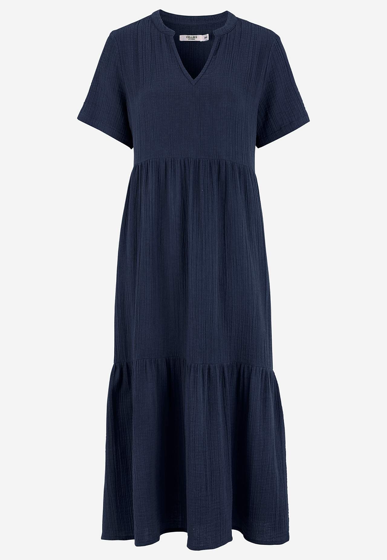 Kleid aus zerknitterter Baumwolle