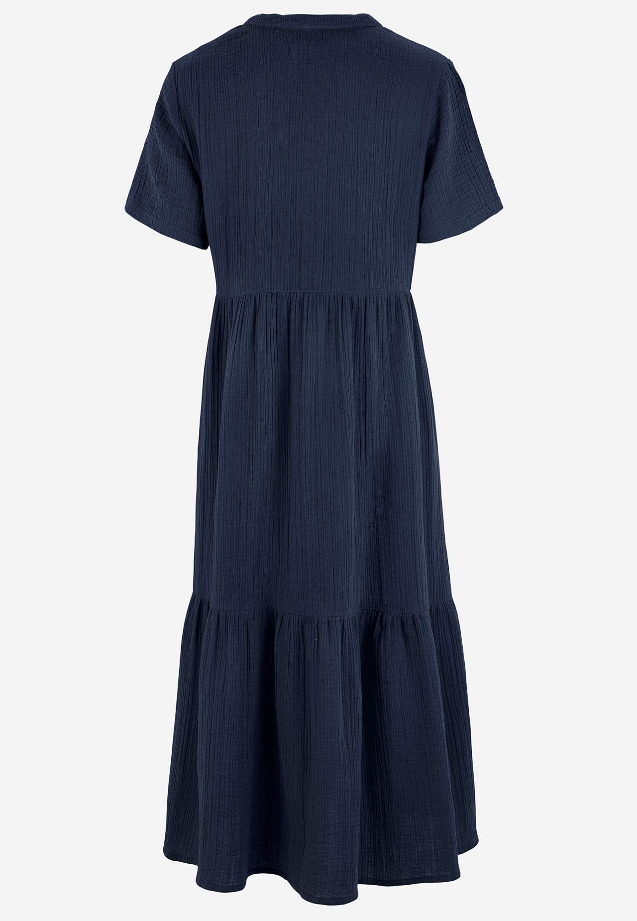 Kleid aus zerknitterter Baumwolle
