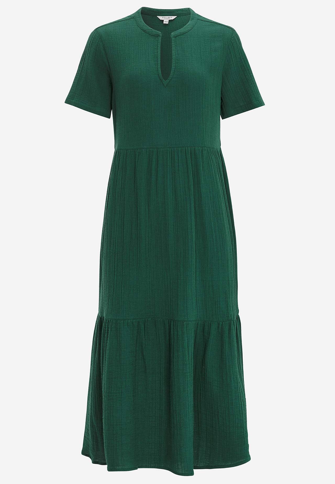 Kleid aus zerknitterter Baumwolle