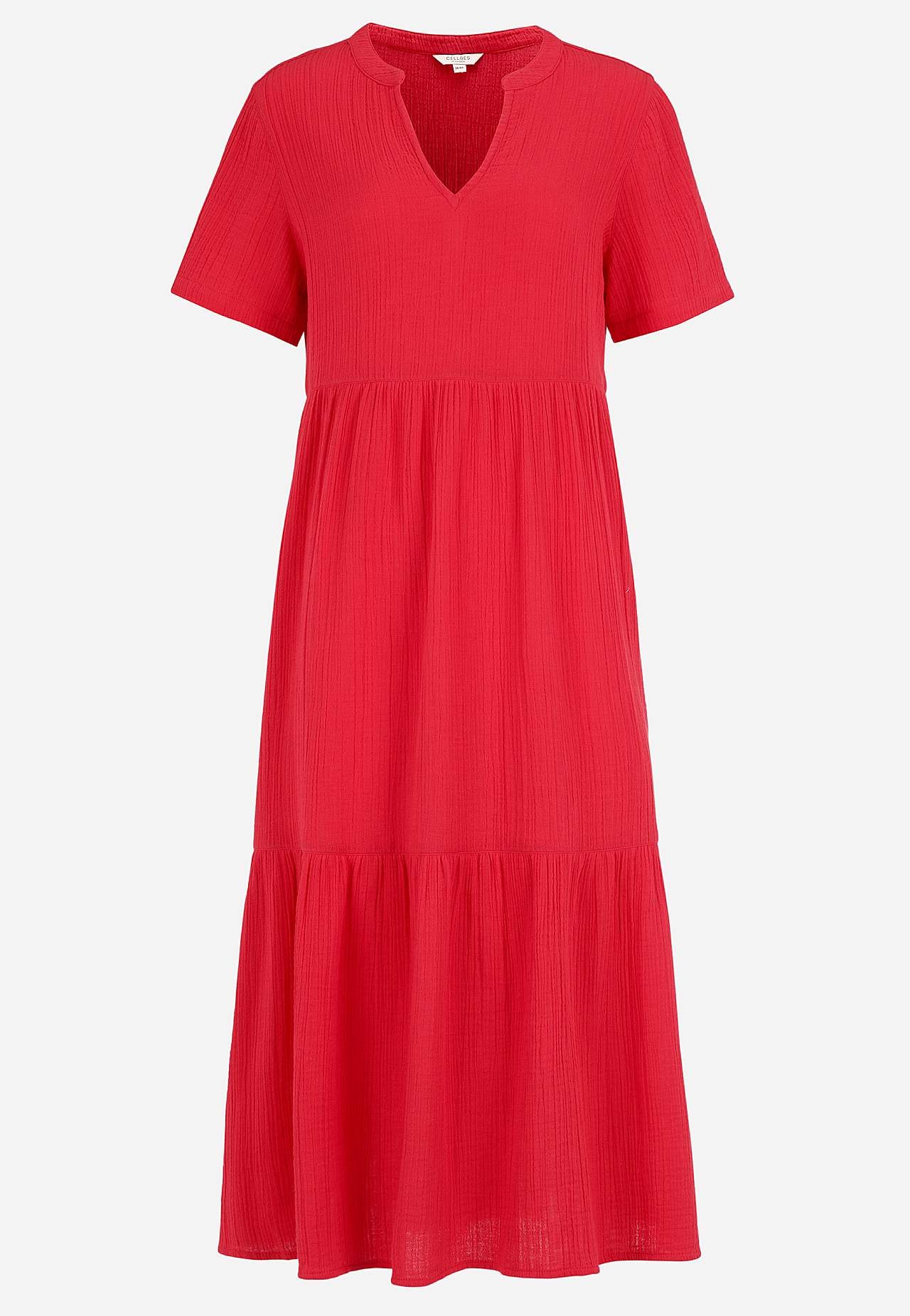 Kleid aus zerknitterter Baumwolle