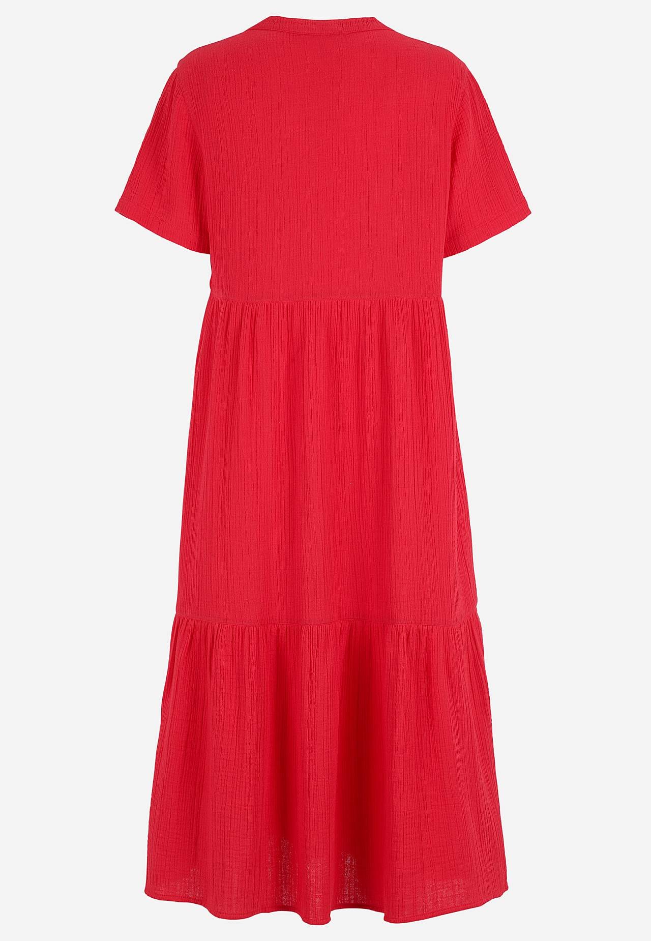 Kleid aus zerknitterter Baumwolle