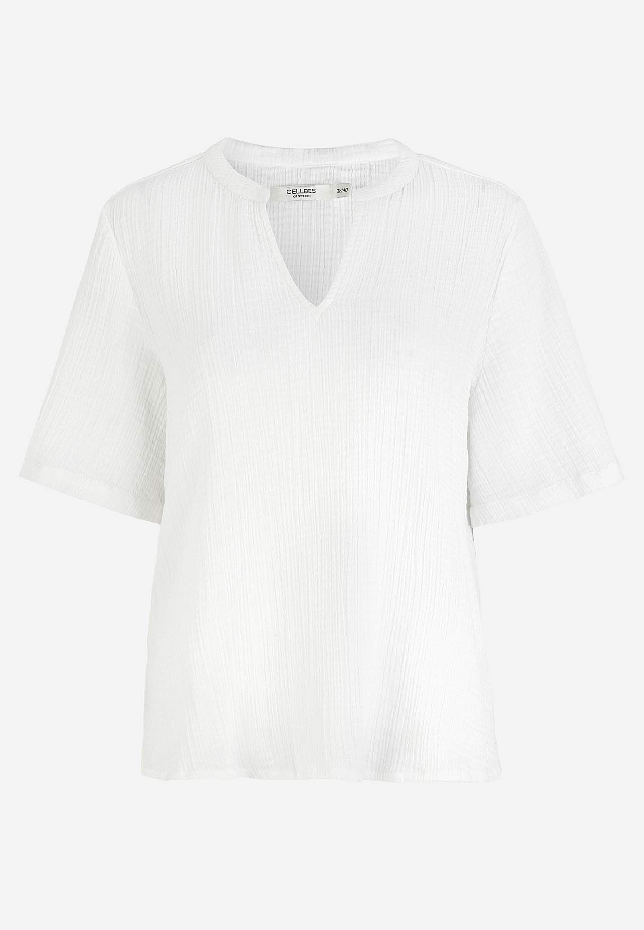 Bluse aus zerknitterter Baumwolle