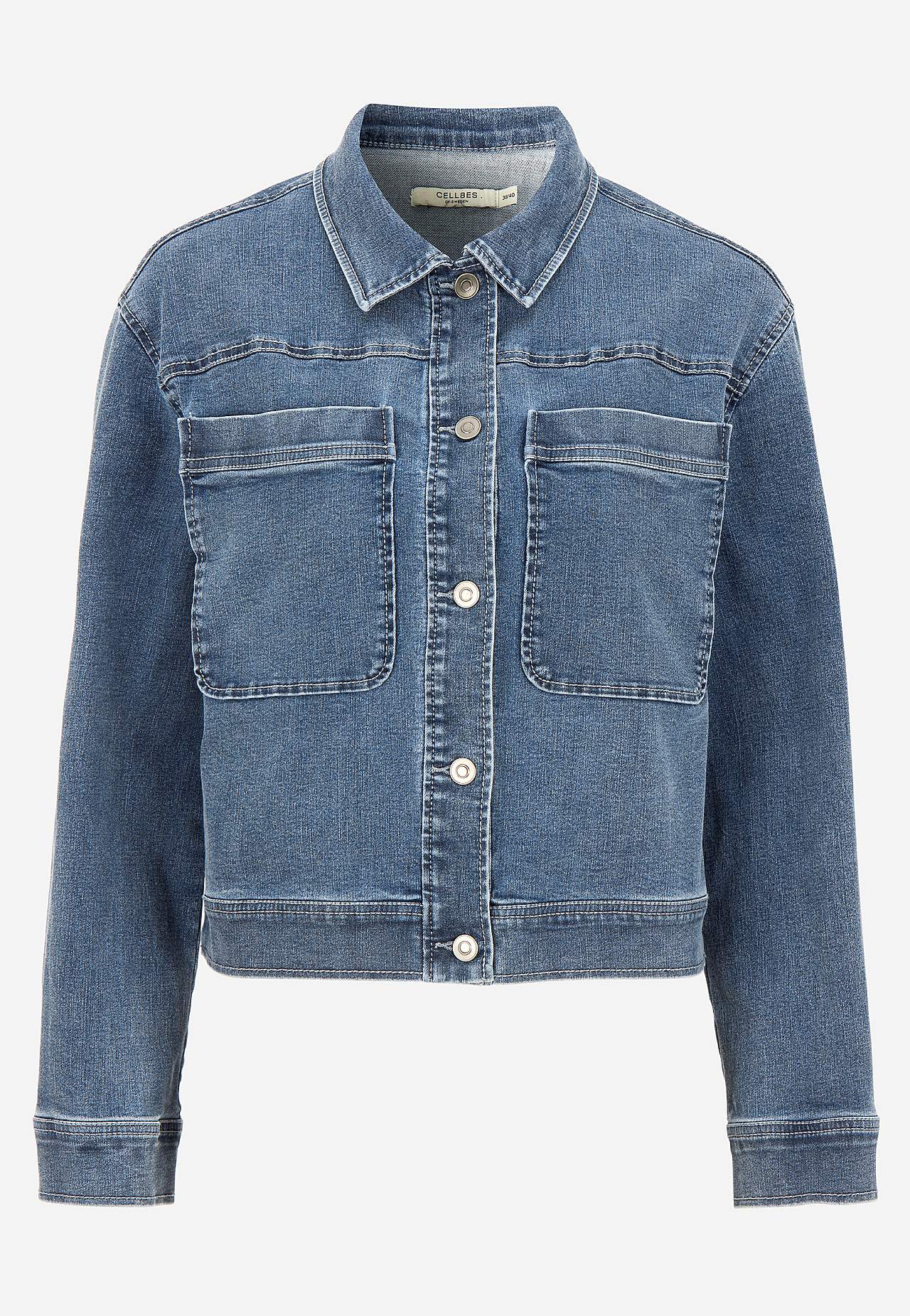 Jeansjacke mit Stretch