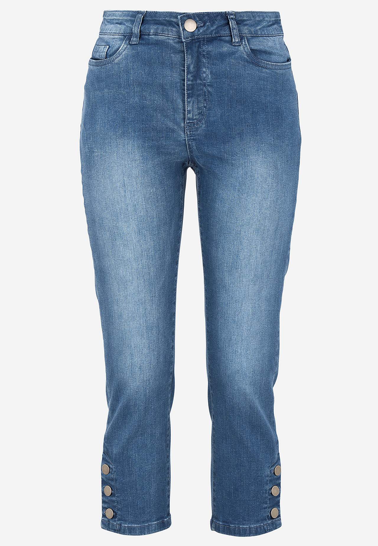 Cropped Jeans mit Fünf-Taschen-Design