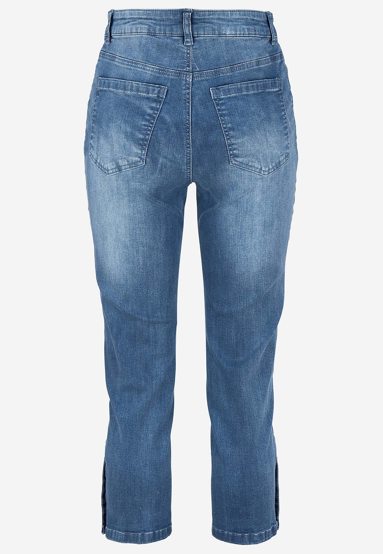 Cropped Jeans mit Fünf-Taschen-Design