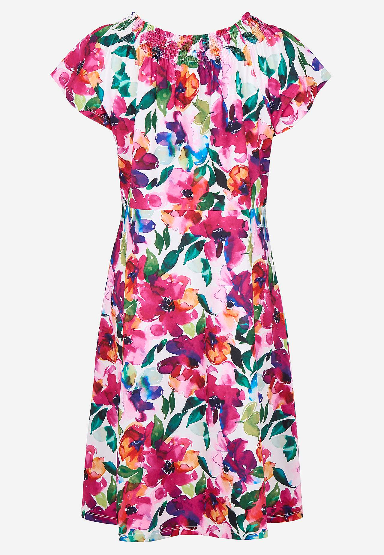 Jerseykleid mit einem Blumen-Muster