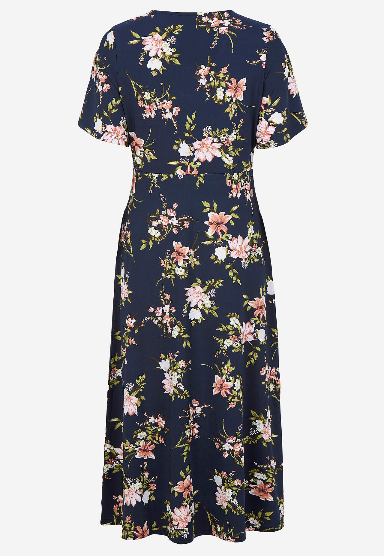 Jerseykleid mit einem Blumen-Muster