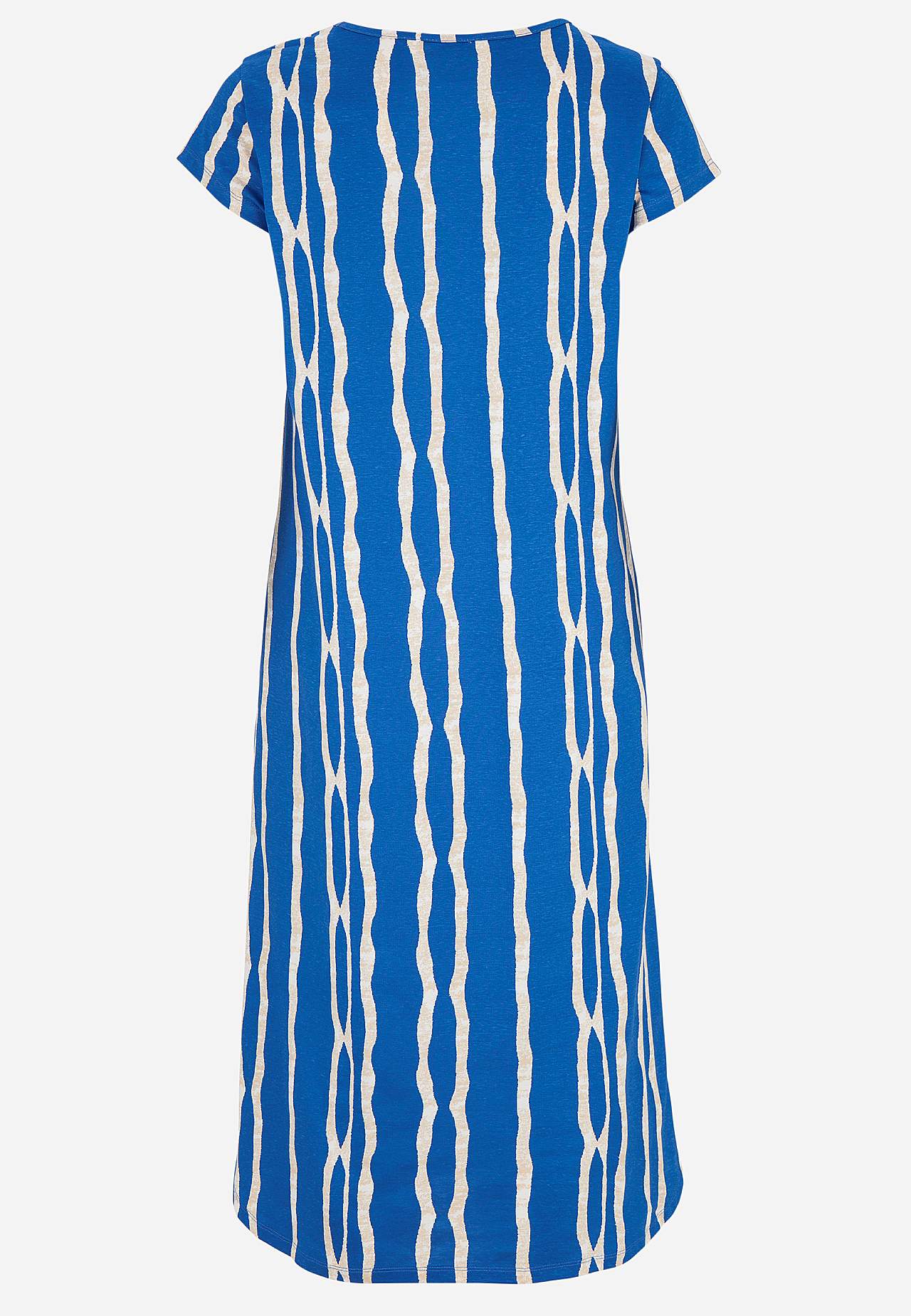 Gemustertes Jerseykleid mit Taschen