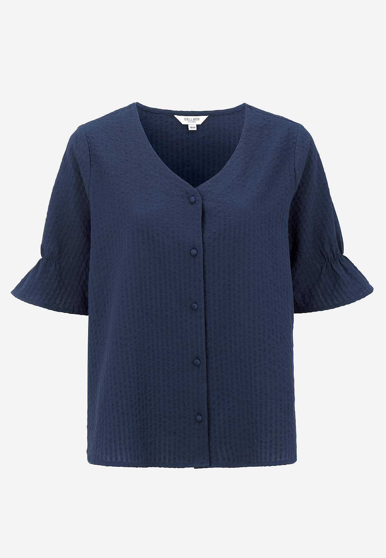 Bluse aus Seersucker