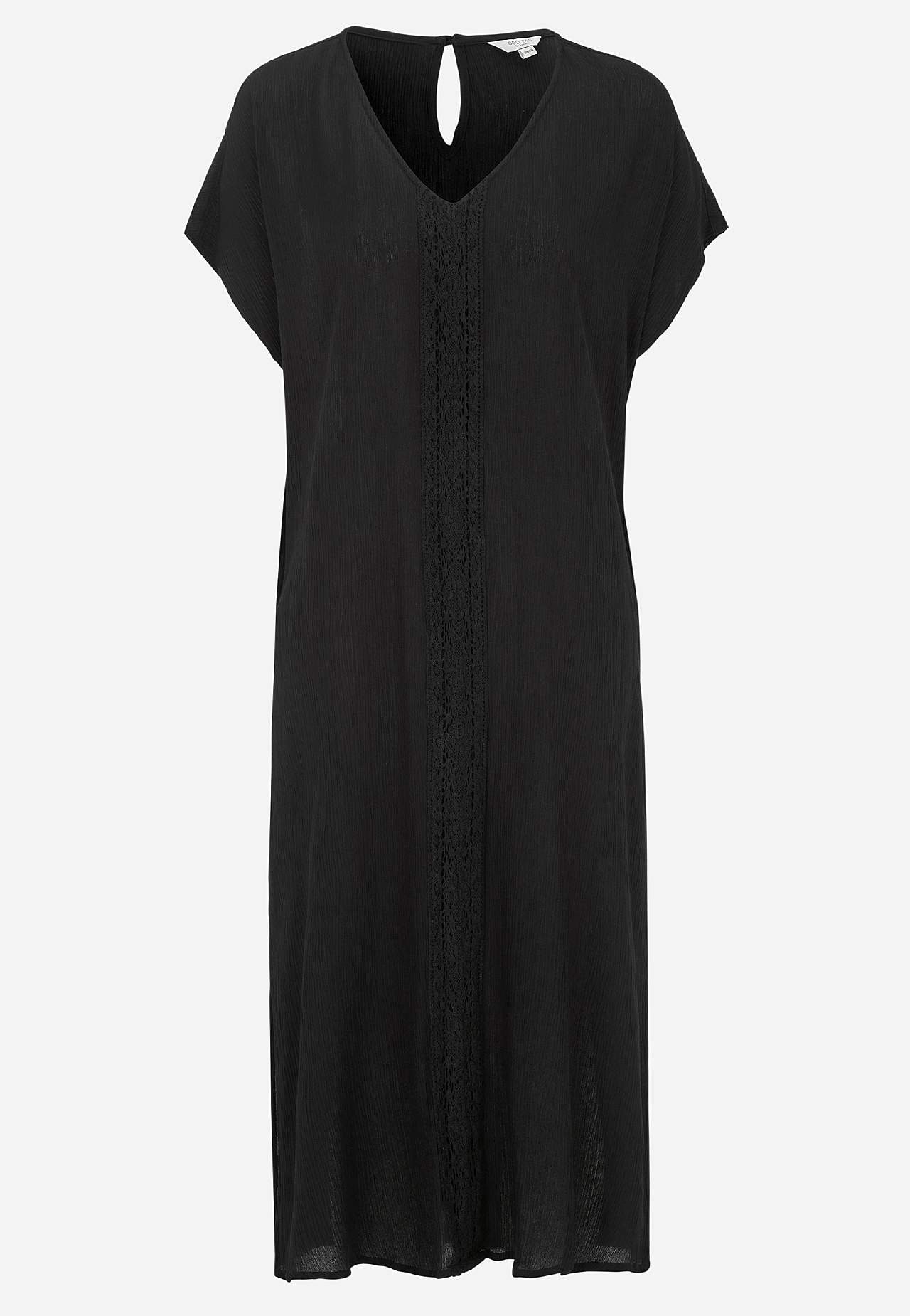Kleid aus Krepp mit Taschen