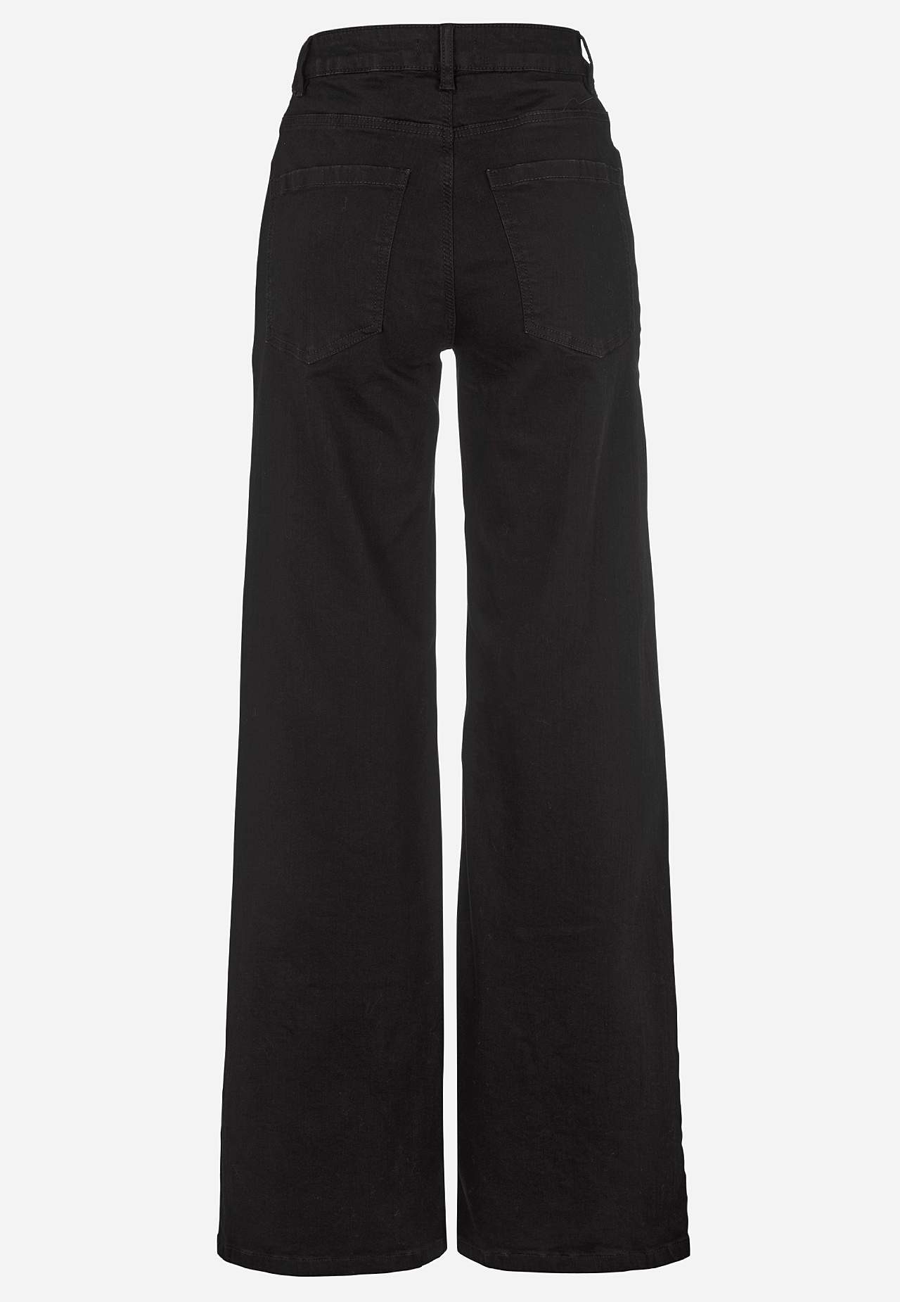 Breite, lange Jeans mit hoher Taille
