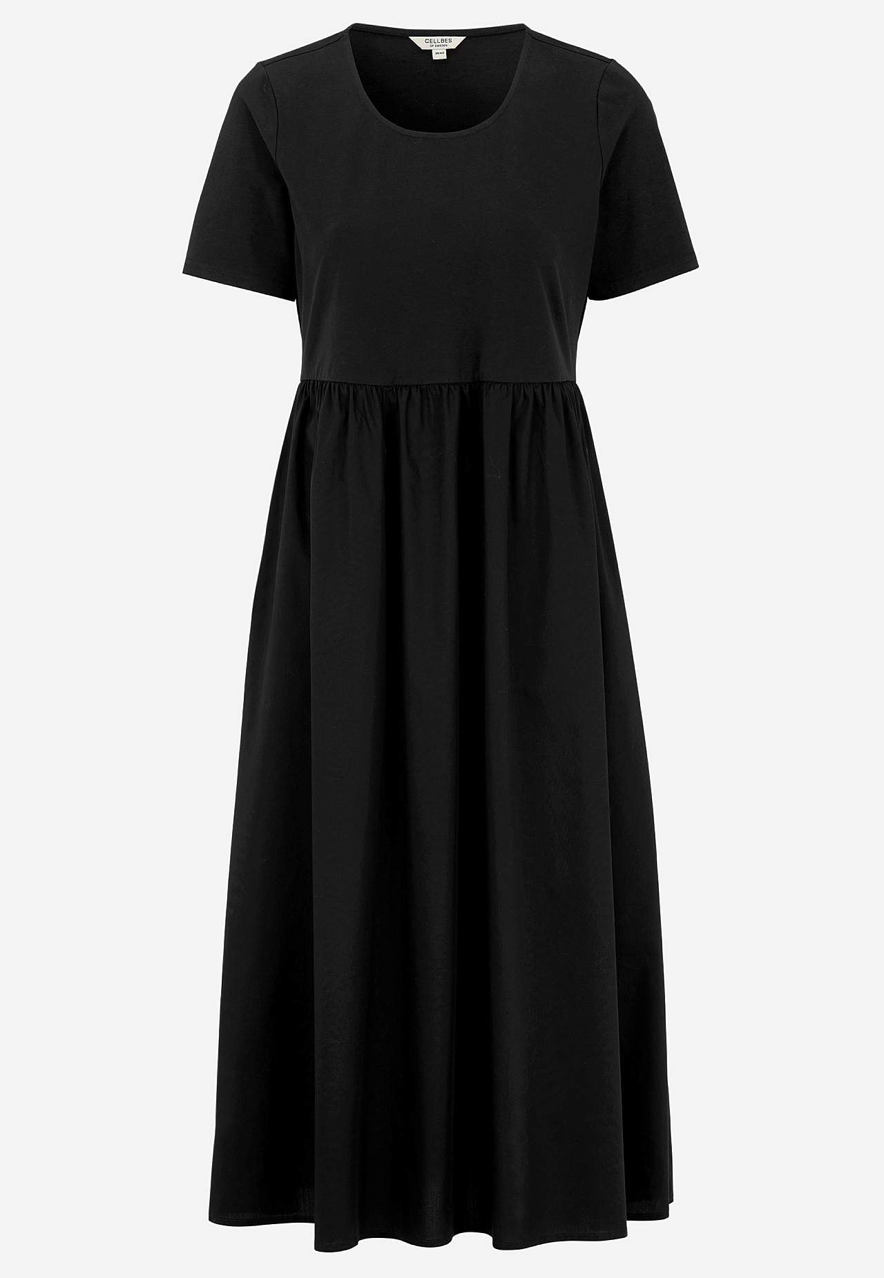 Kleid aus Popeline und Trikot