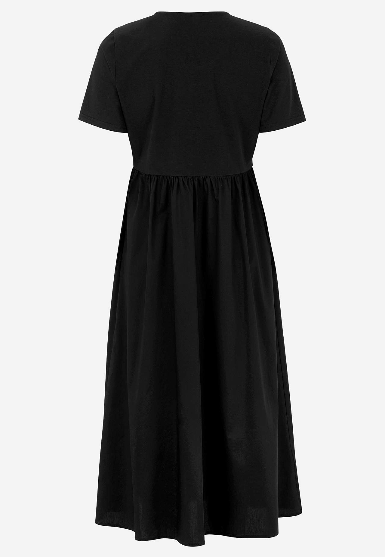 Kleid aus Popeline und Trikot
