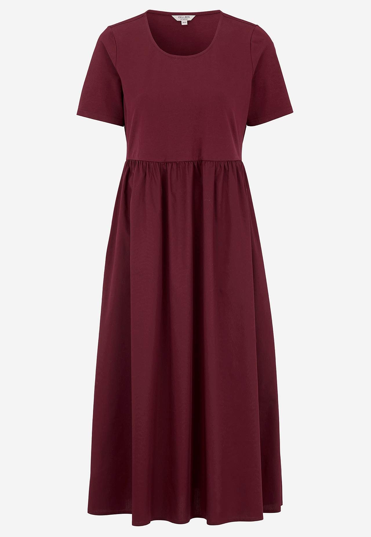 Kleid aus Popeline und Trikot