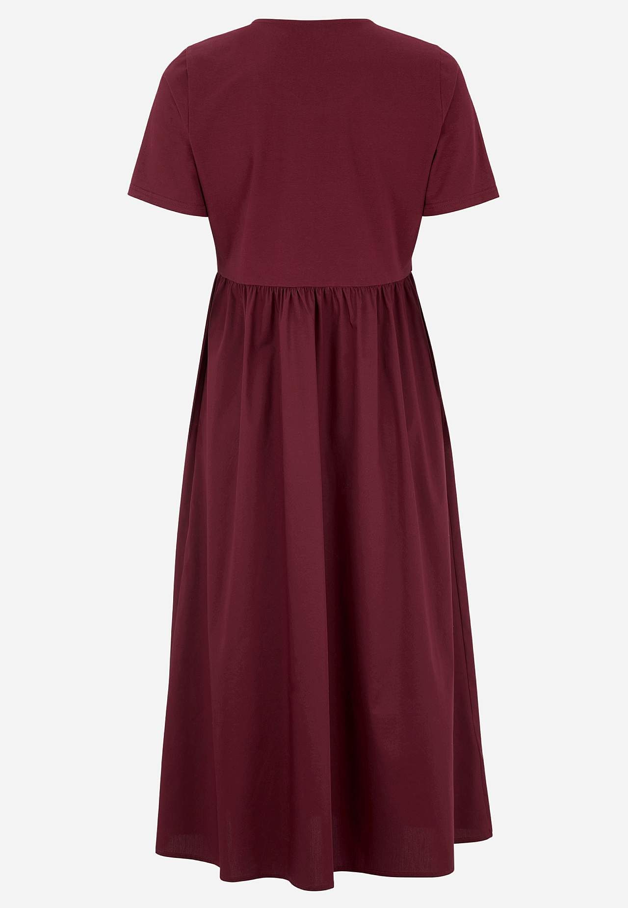 Kleid aus Popeline und Trikot