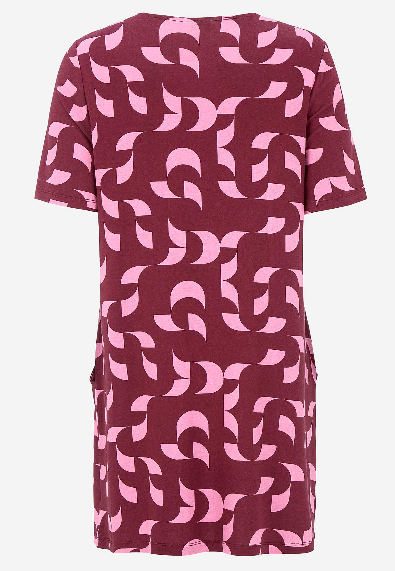 Gemusterte Tunika mit Taschen