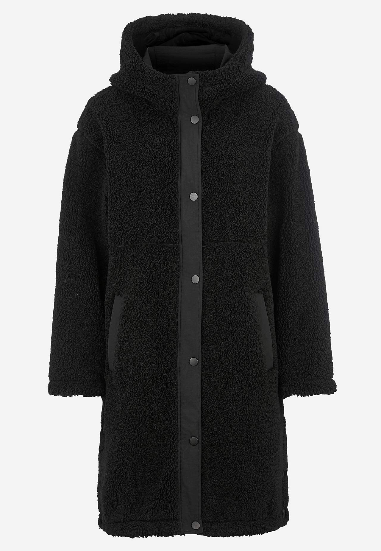 Fleecejacke mit Kapuze