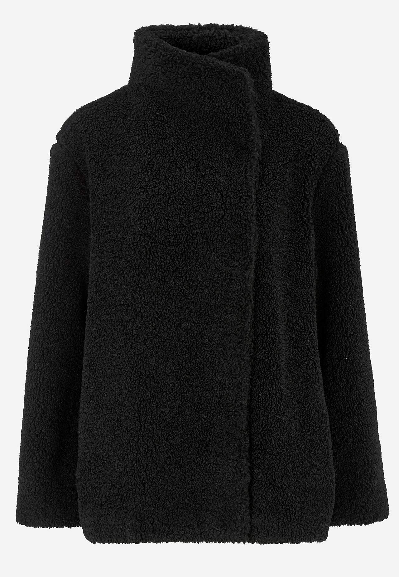 Fleecejacke mit Stehkragen