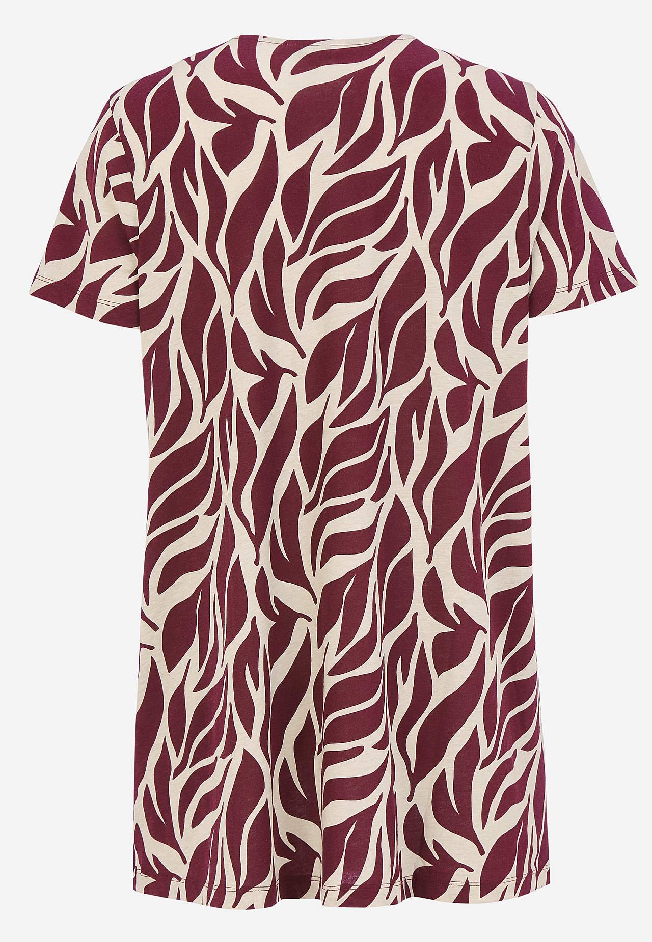 Gemusterte Jersey-Tunika mit Taschen