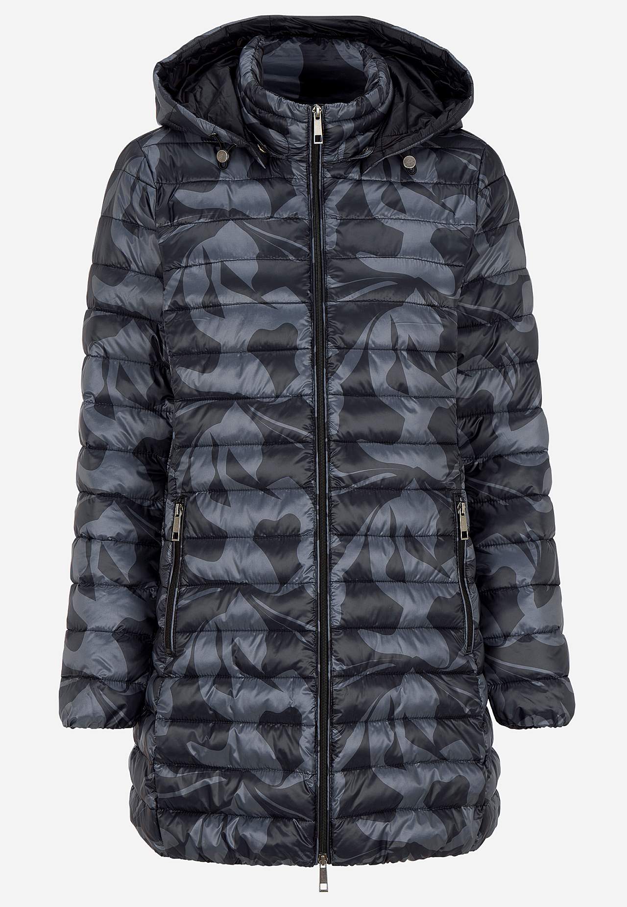 Gesteppte, gemusterte leichte Jacke