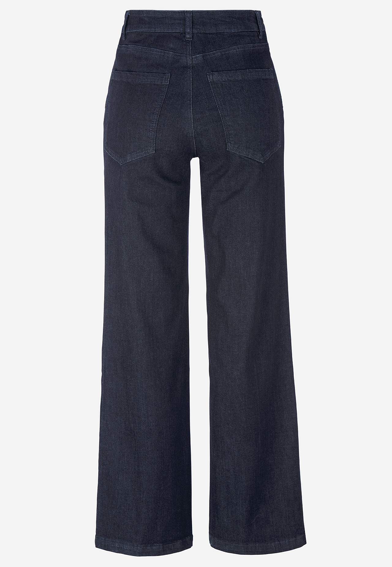 Breite Jeans mit genähten Bügelfalten Mia