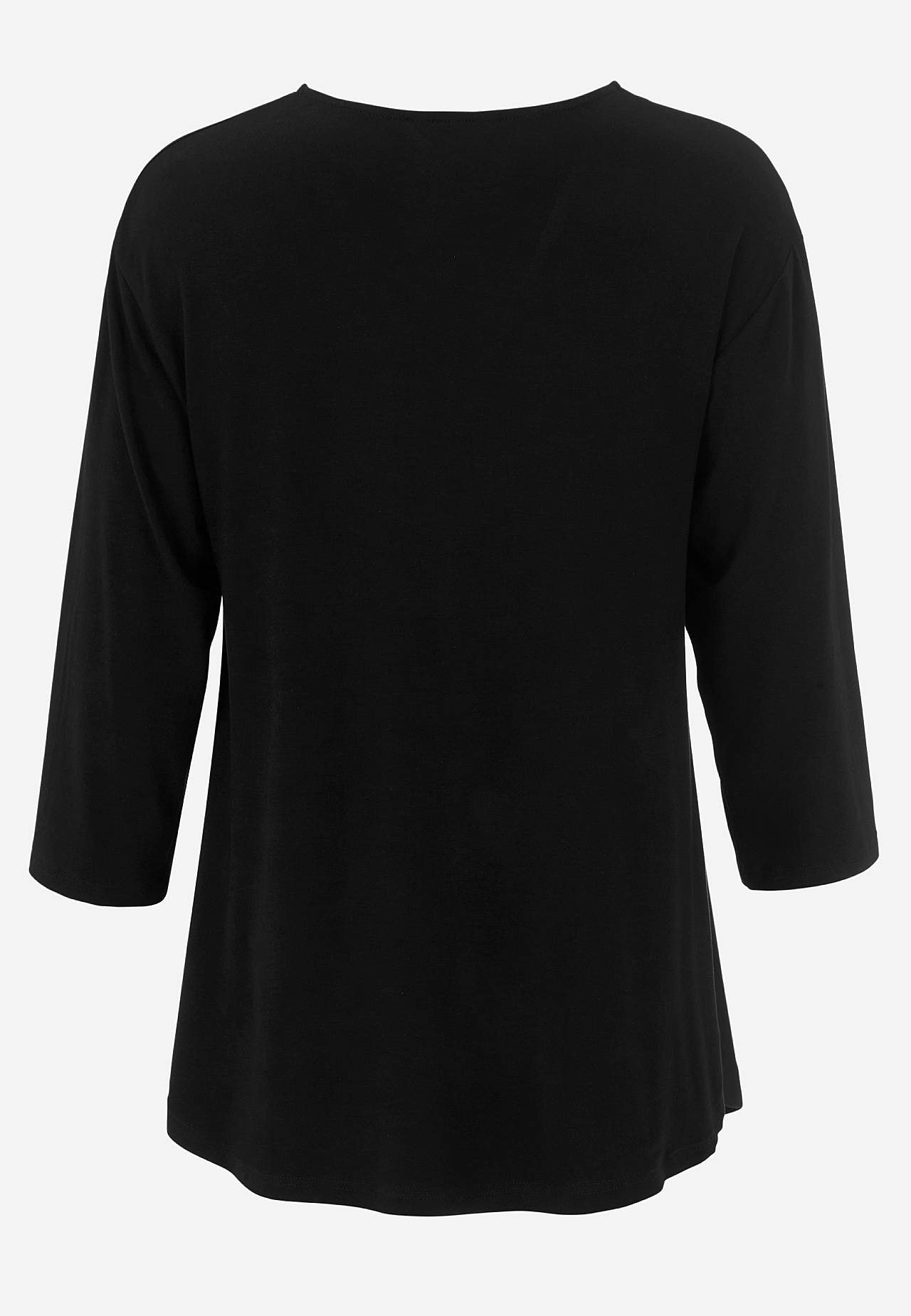 Jersey-Top mit 3/4-Ärmel