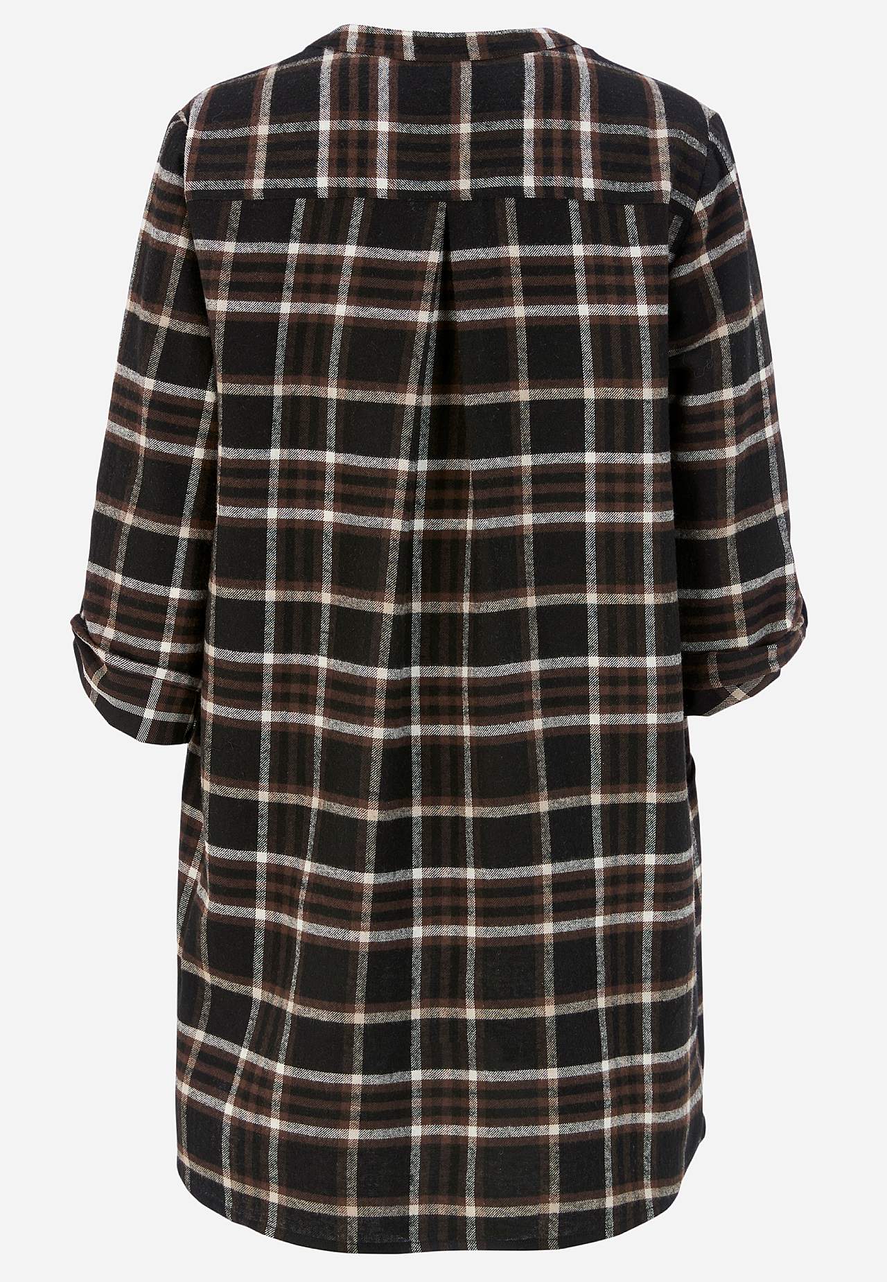 Tunika aus Flanell mit Taschen