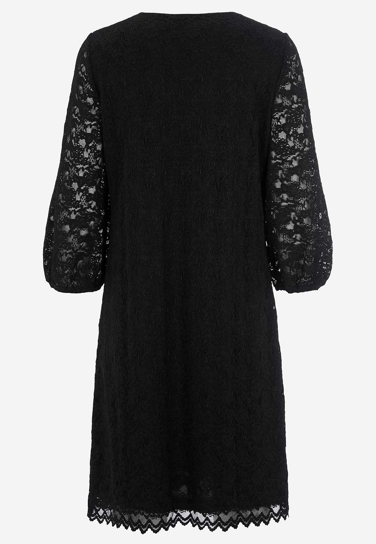 Spitzenkleid mit einem V-Ausschnitt