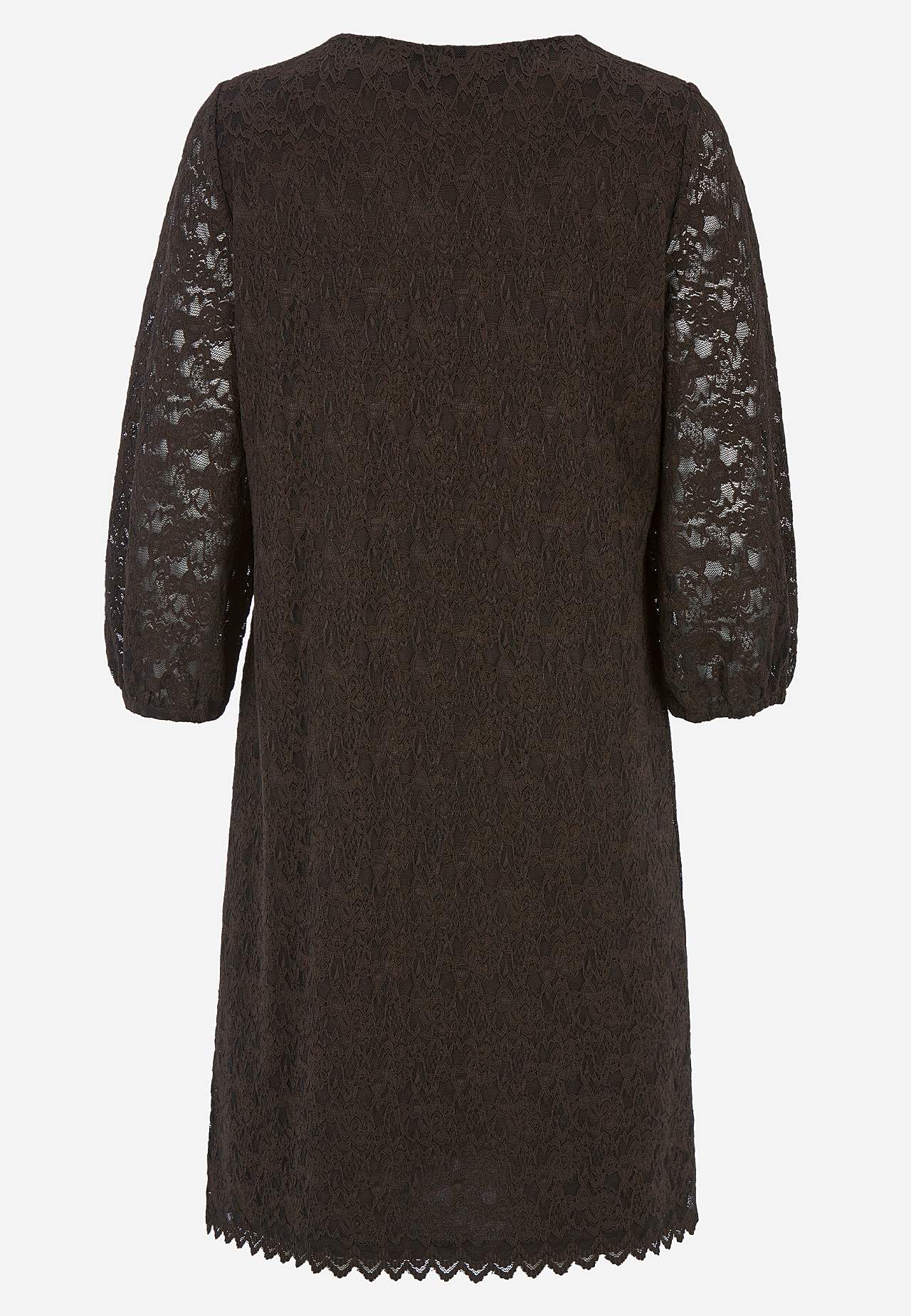 Spitzenkleid mit einem V-Ausschnitt