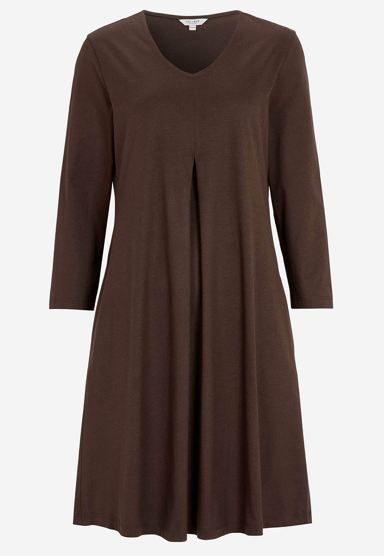 Jerseykleid mit einem V-Ausschnitt