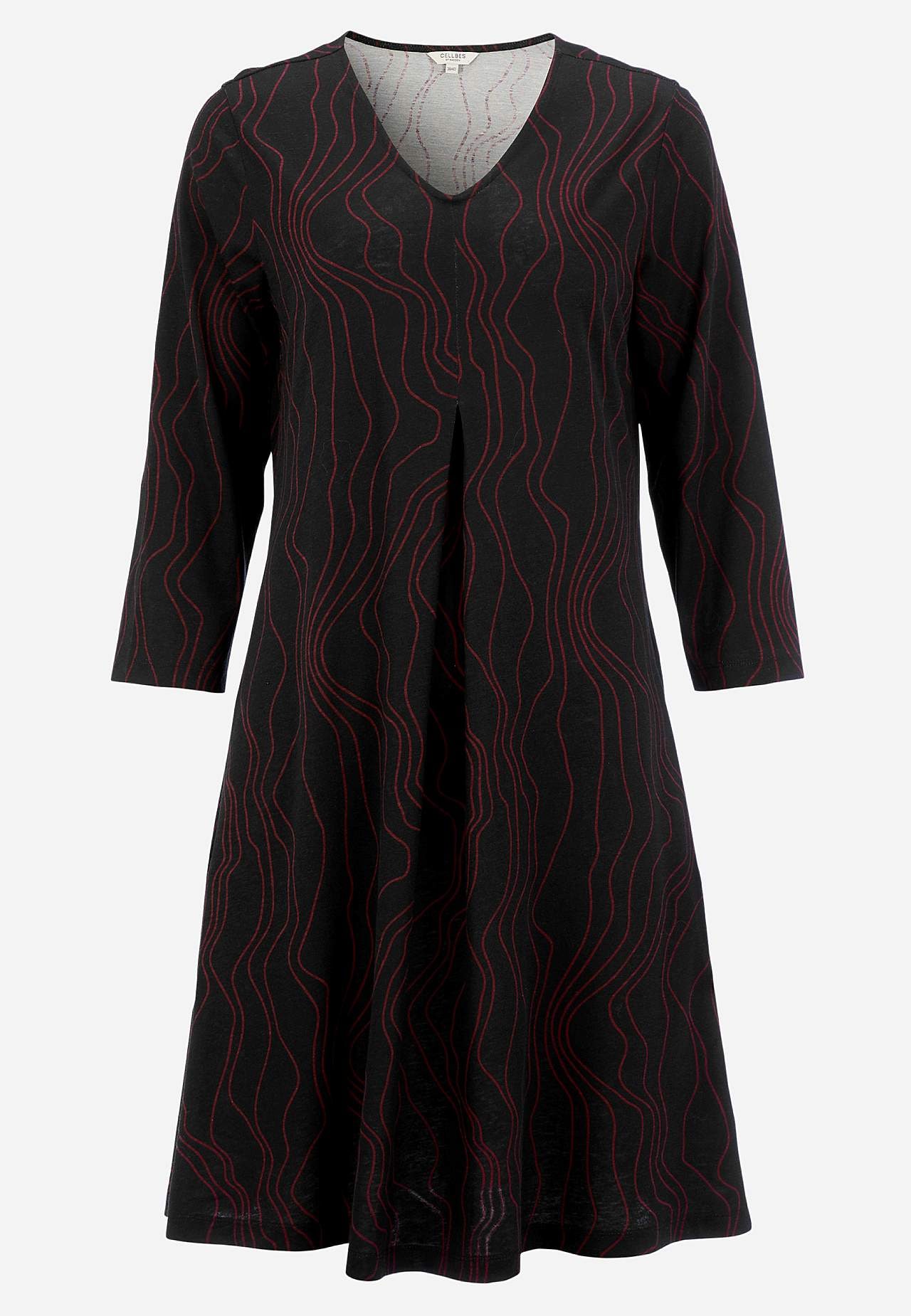 Jerseykleid mit einem V-Ausschnitt