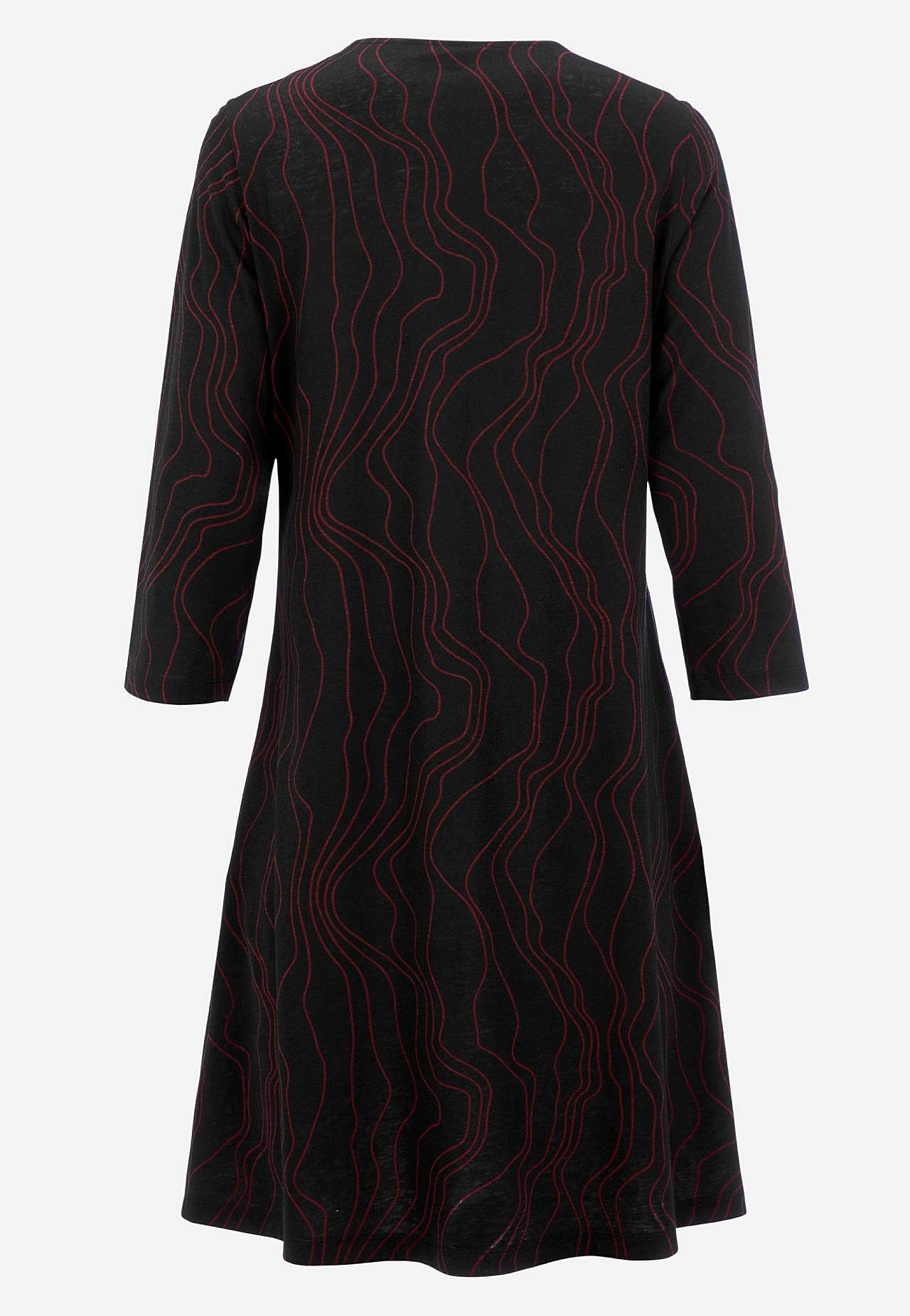 Jerseykleid mit einem V-Ausschnitt