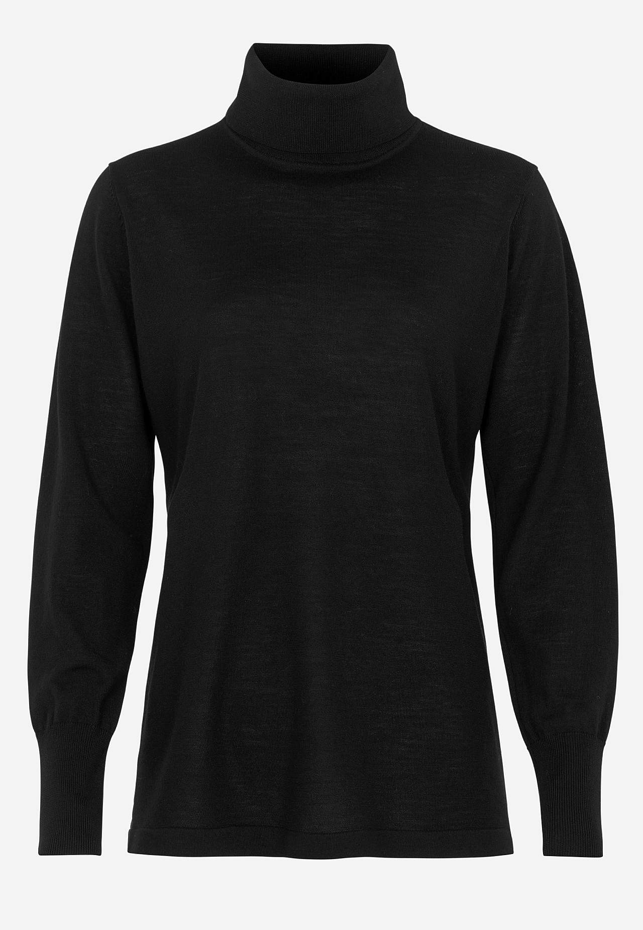 Rollkragenpullover Premium aus Merinowolle